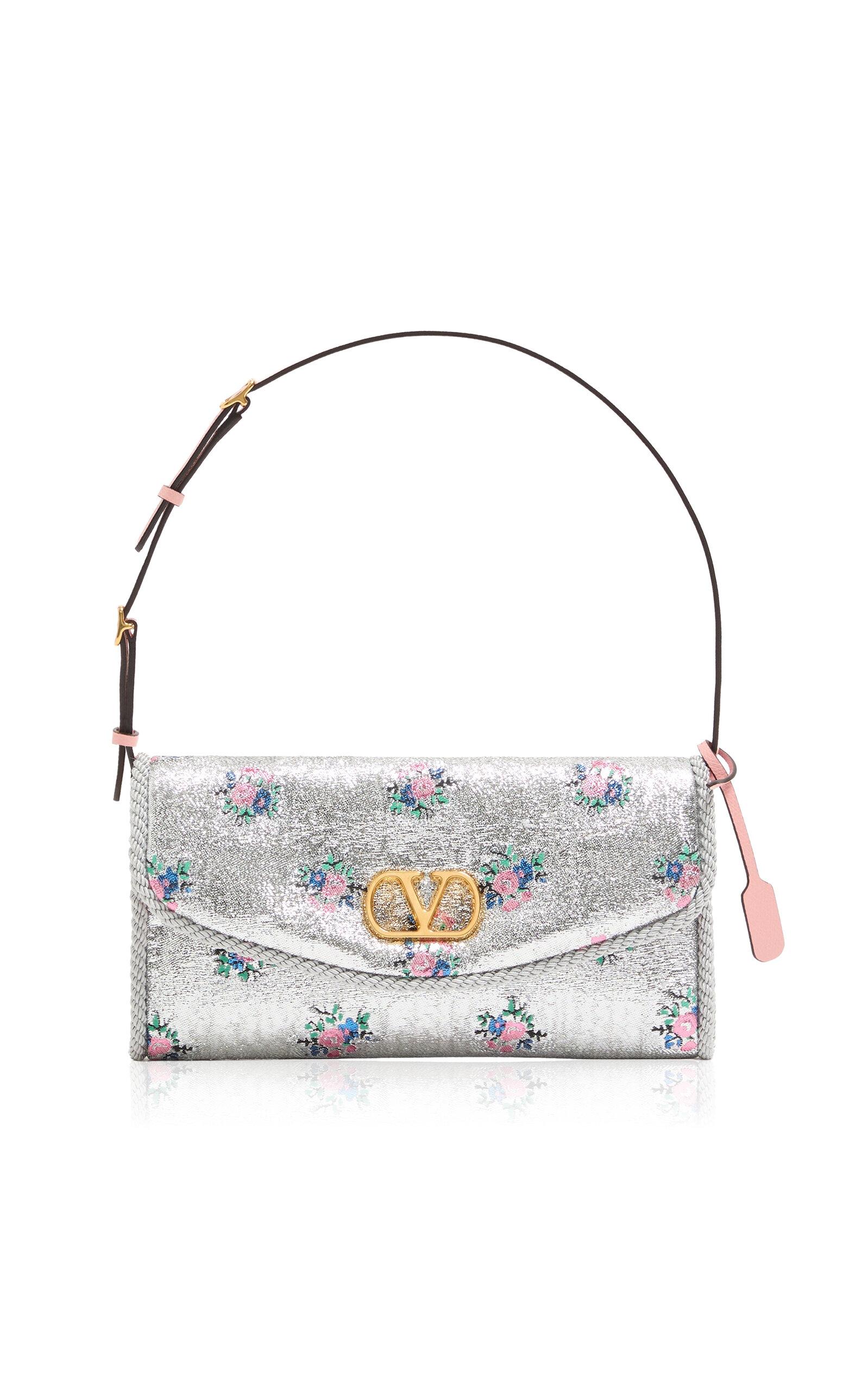 Valentino Garavani DeVain Small Floral Lurex Jacquard Shoulder Bag - Moda Operandi by VALENTINO