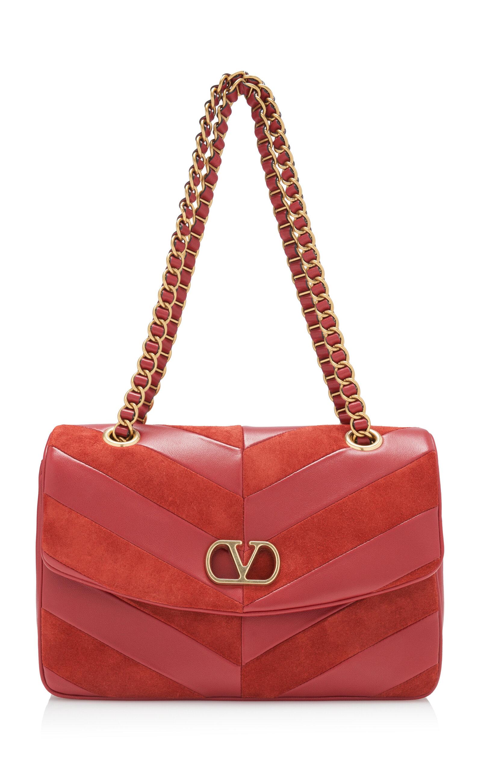 Valentino Garavani Djuna Medium Patchwork Suede Shoulder Bag - Moda Operandi by VALENTINO