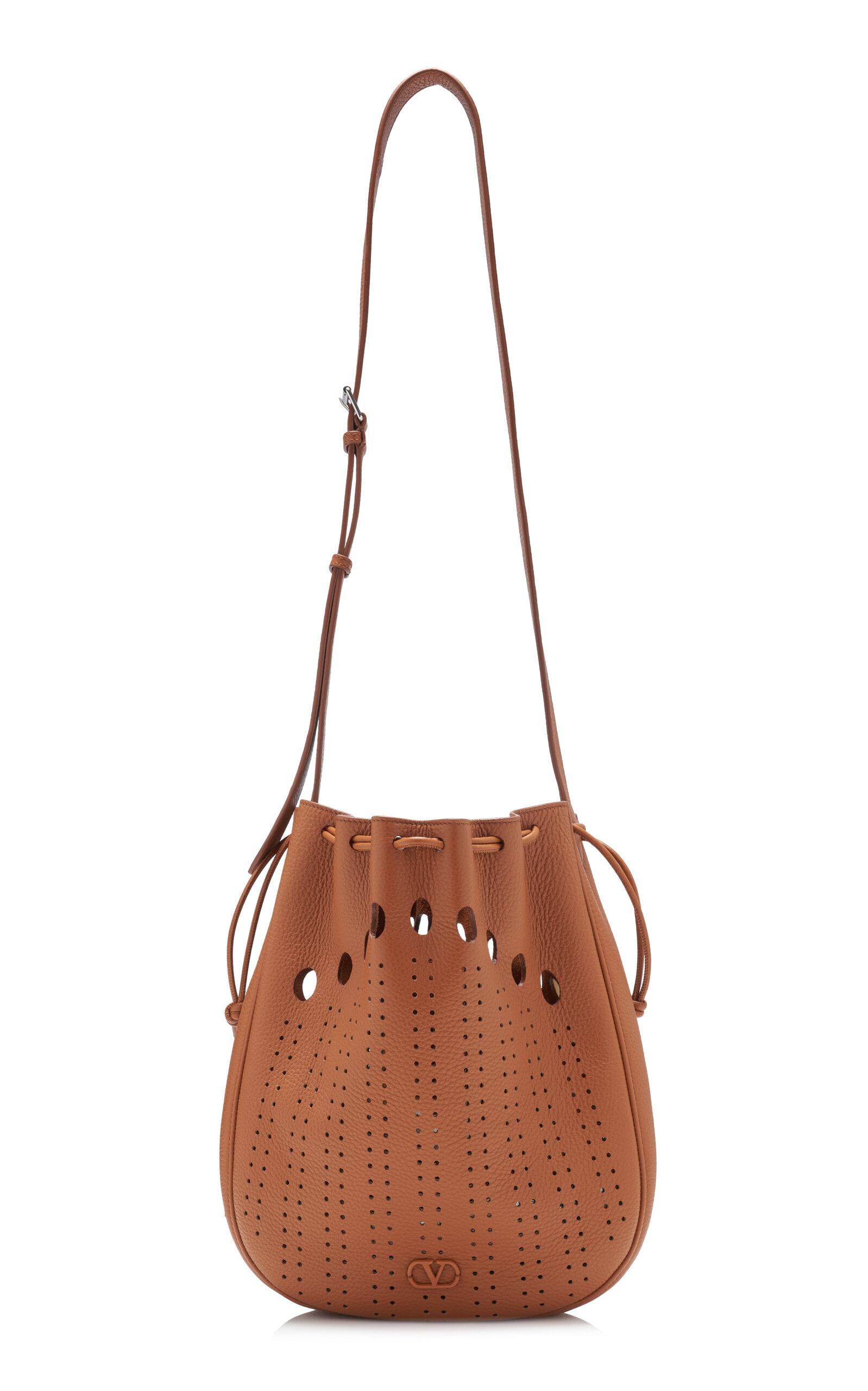 Valentino Garavani Dottie Drawstring Leather Satchel - Moda Operandi by VALENTINO
