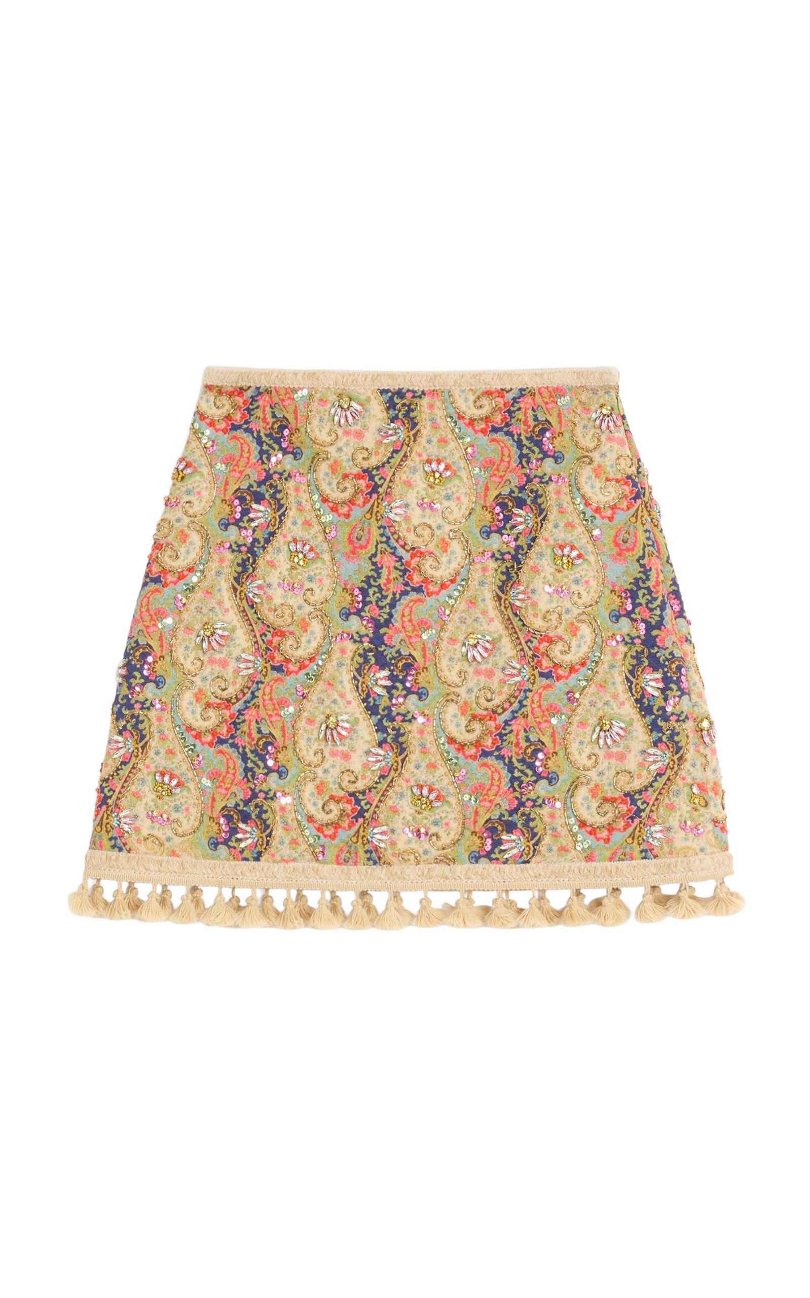 Valentino Garavani Embroidered Cotton Mini Skirt - Moda Operandi by VALENTINO