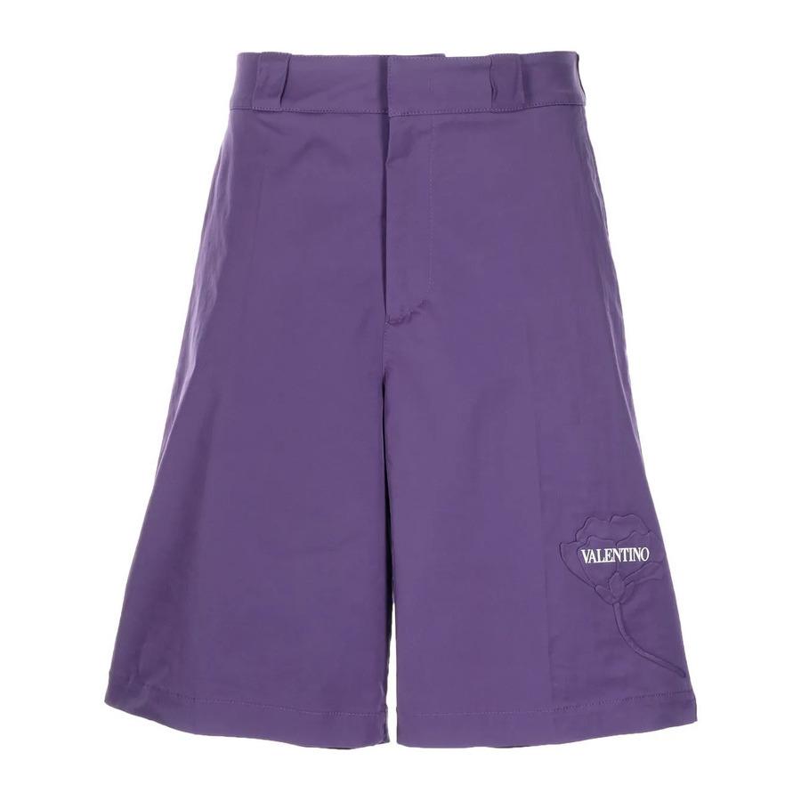 Valentino Garavani Floral-Applique Shorts by VALENTINO