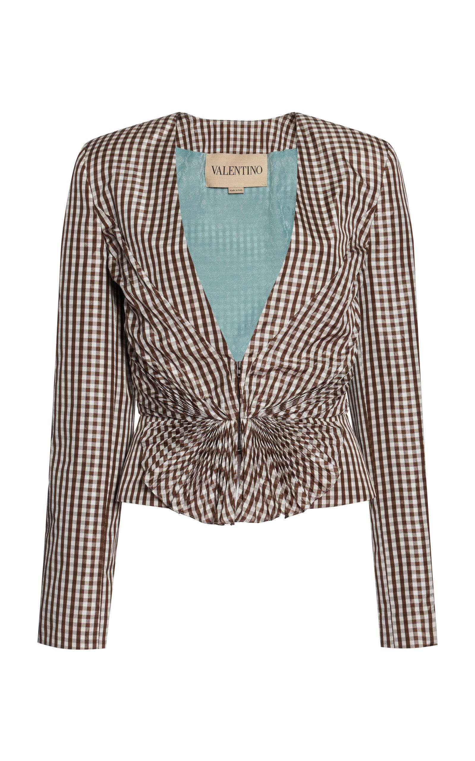 Valentino Garavani Gingham Silk Taffeta Jacket - Moda Operandi by VALENTINO