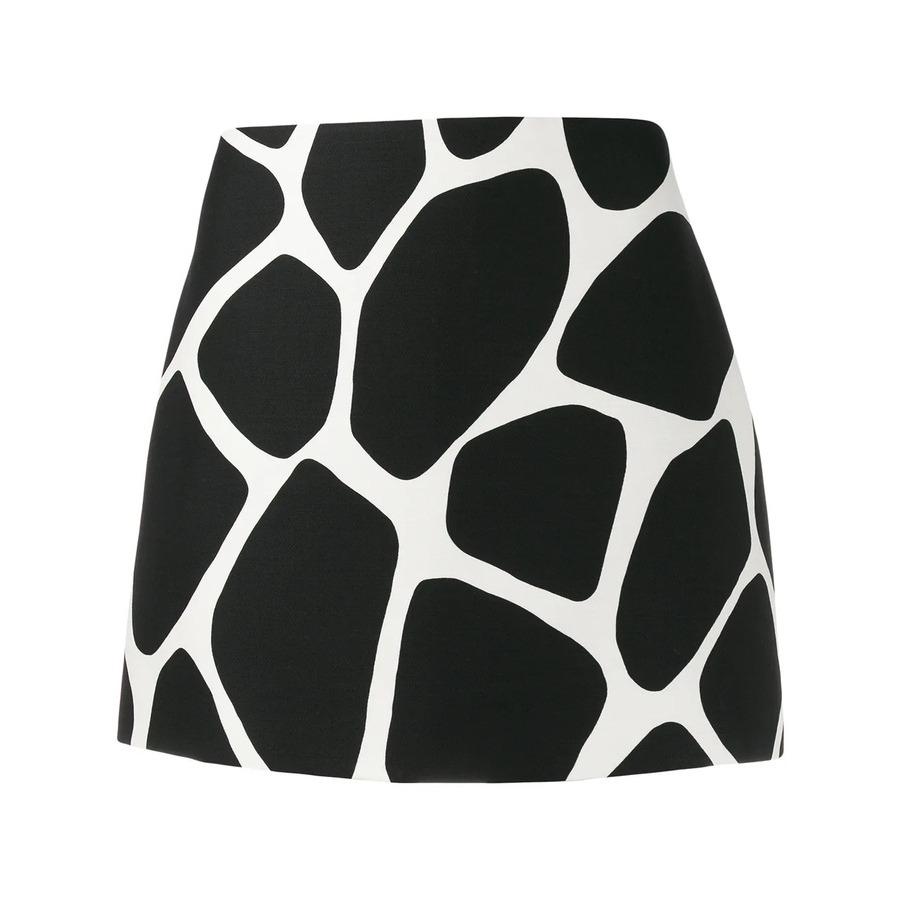 Valentino Garavani Giraffe Print Fitted Mini Skirt by VALENTINO