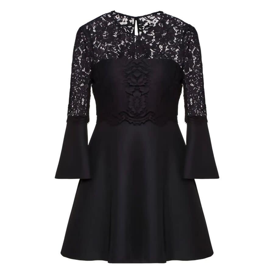Valentino Garavani Lace-Paneled Flared Dress by VALENTINO