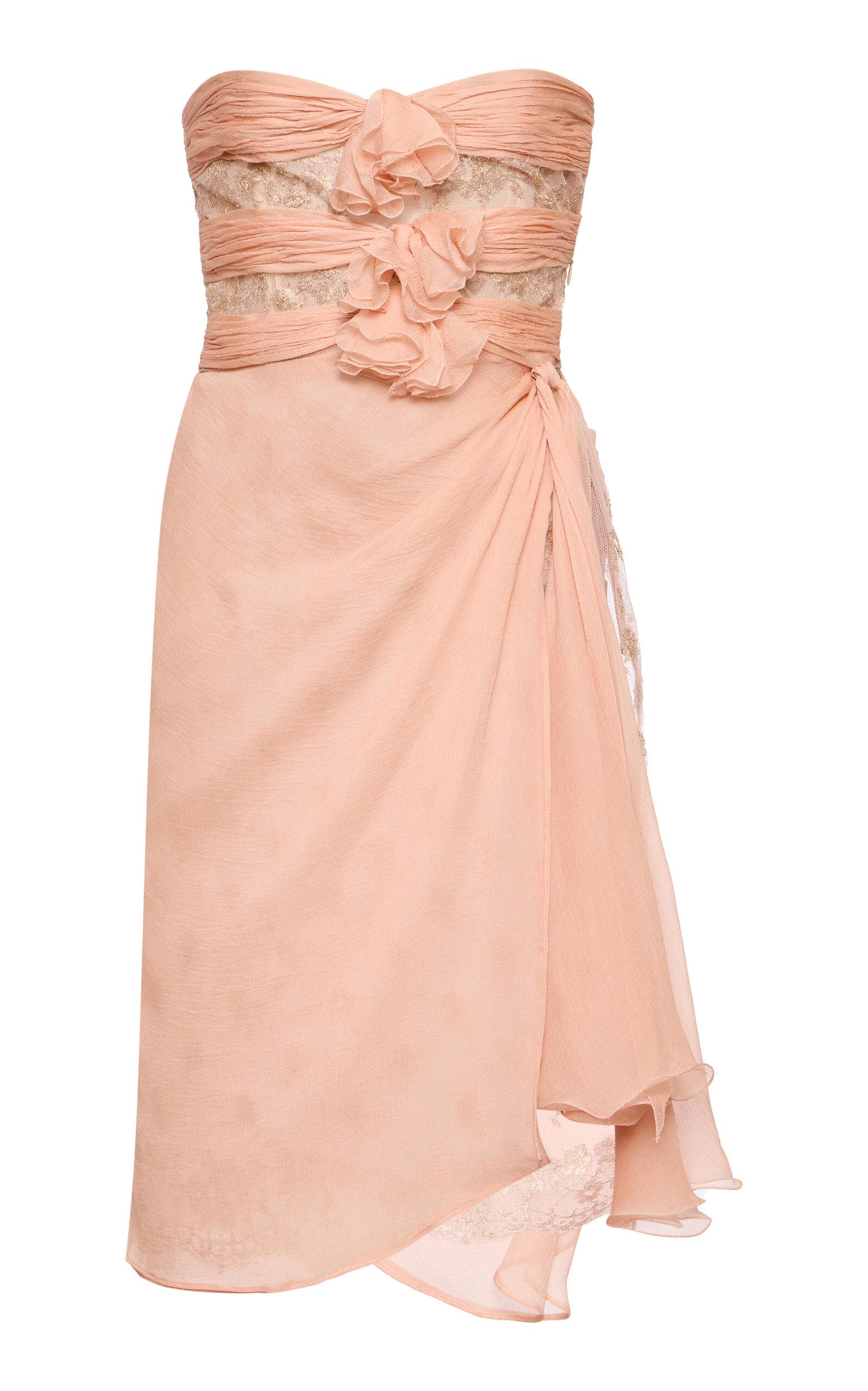 Valentino Garavani Lace-Trimmed Chiffon Mini Dress - Moda Operandi by VALENTINO