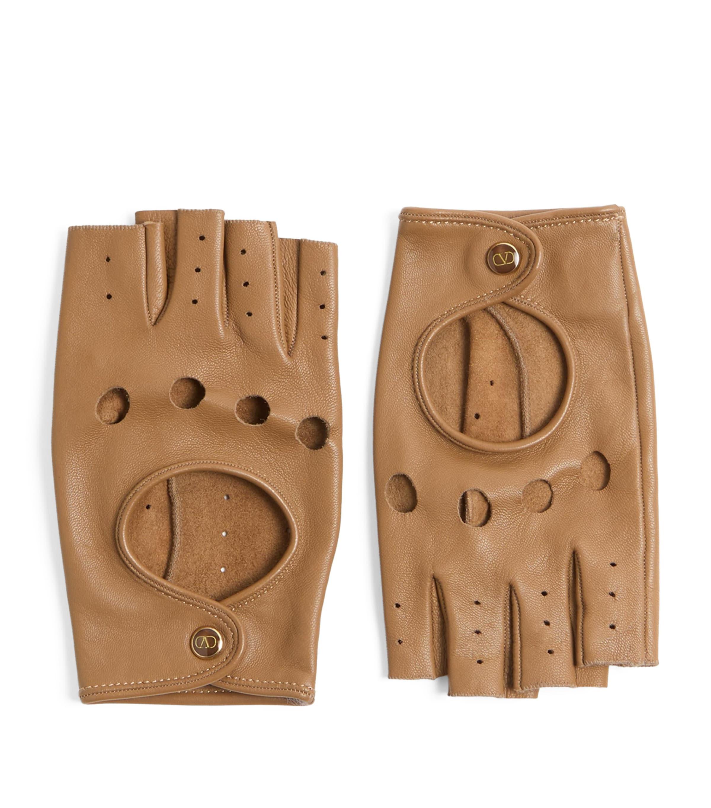 Valentino Garavani Lambskin Fingerless Gloves by VALENTINO