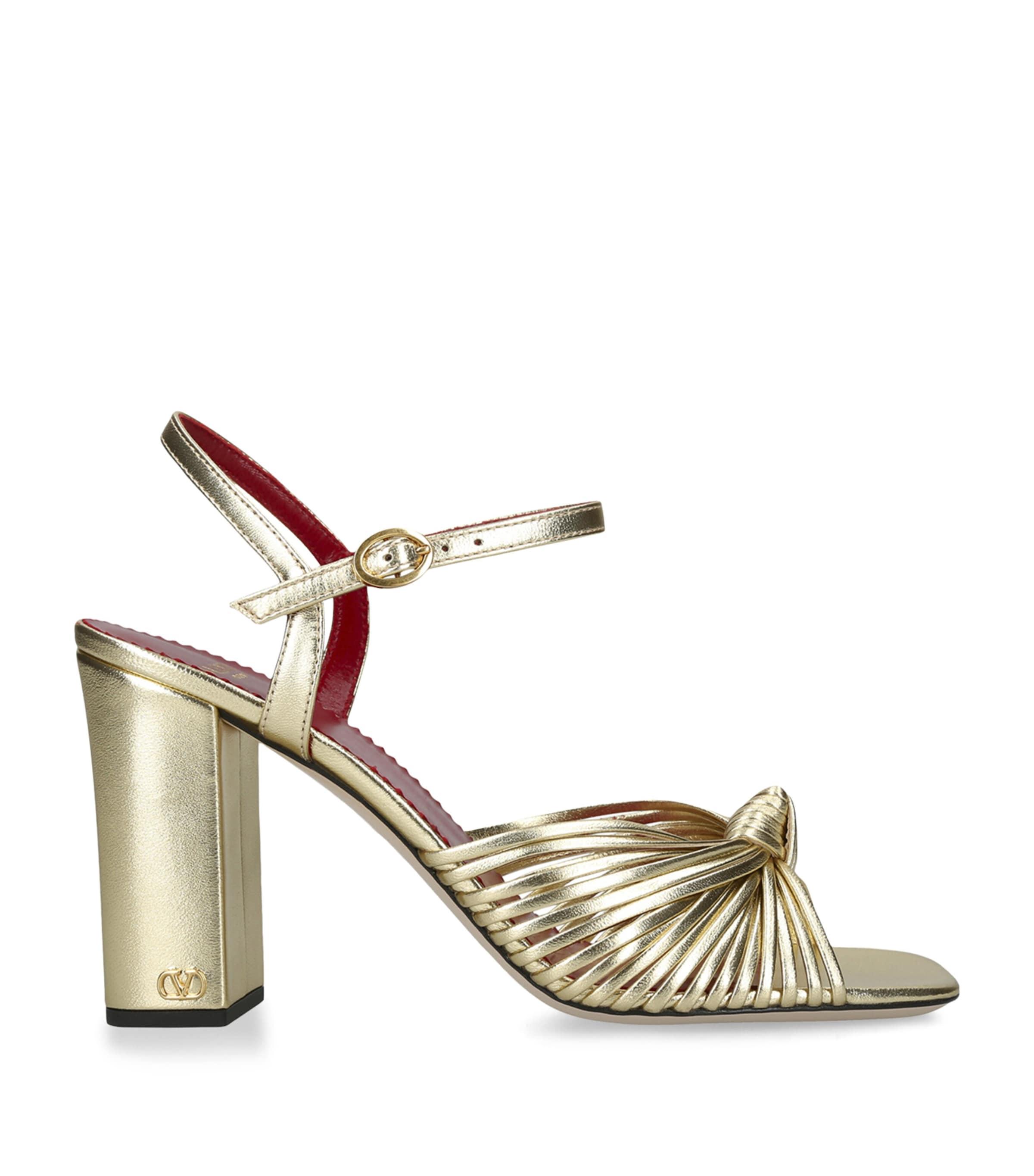 Valentino Garavani Leather Annet Heeled Sandals 90 by VALENTINO