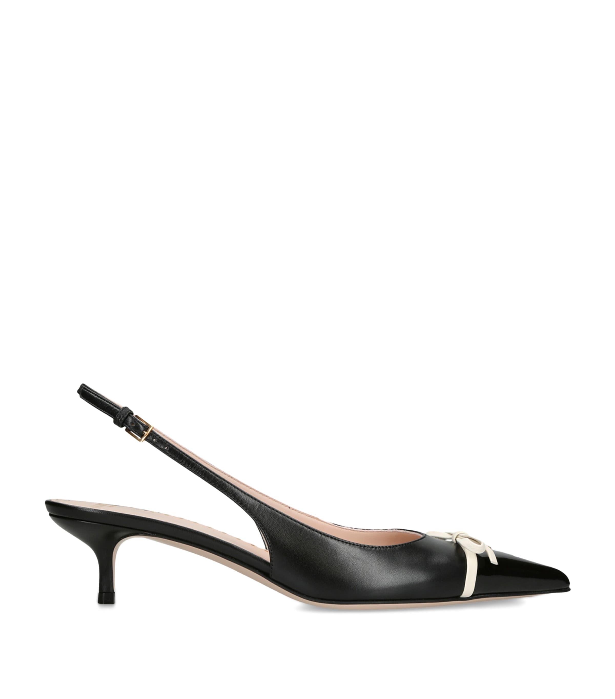 Valentino Garavani Leather Bepointy Slingback Heels 45 by VALENTINO
