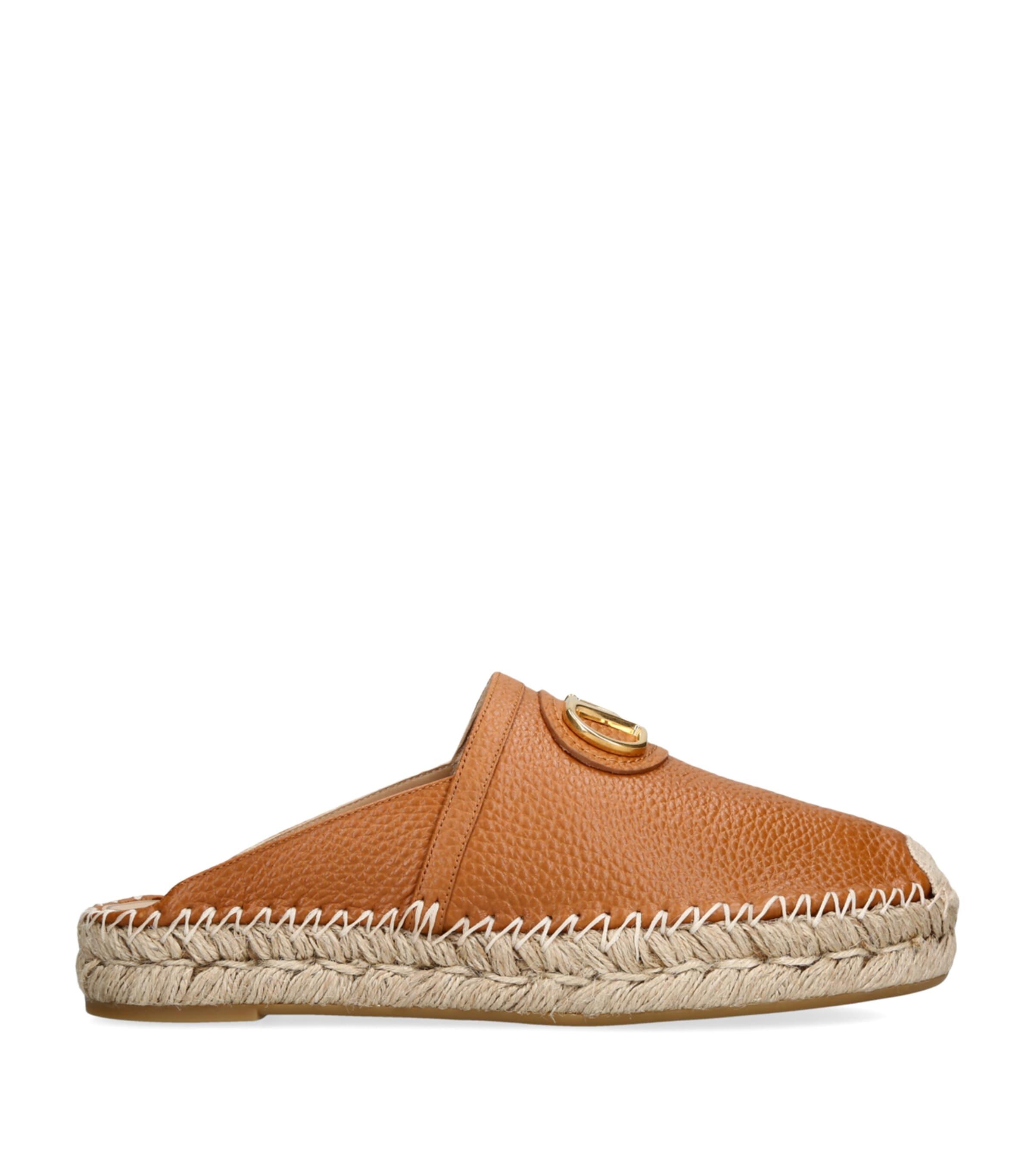 Valentino Garavani Leather Espadrille Mules by VALENTINO