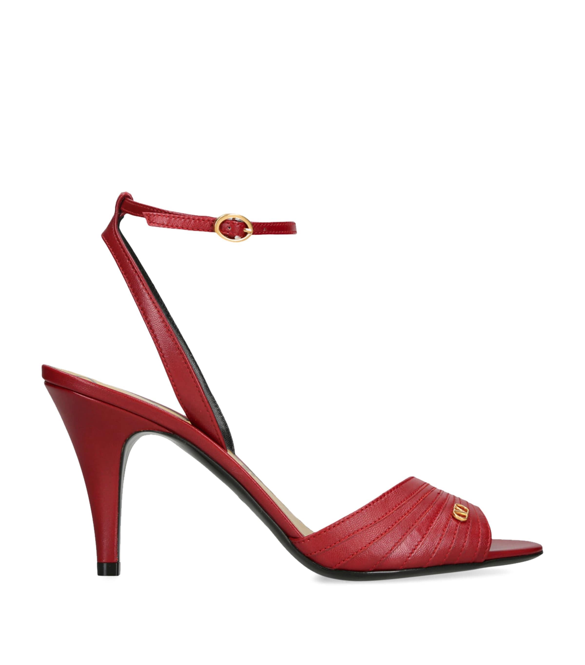 Valentino Garavani Leather Ladycrush Heeled Sandals 85 by VALENTINO