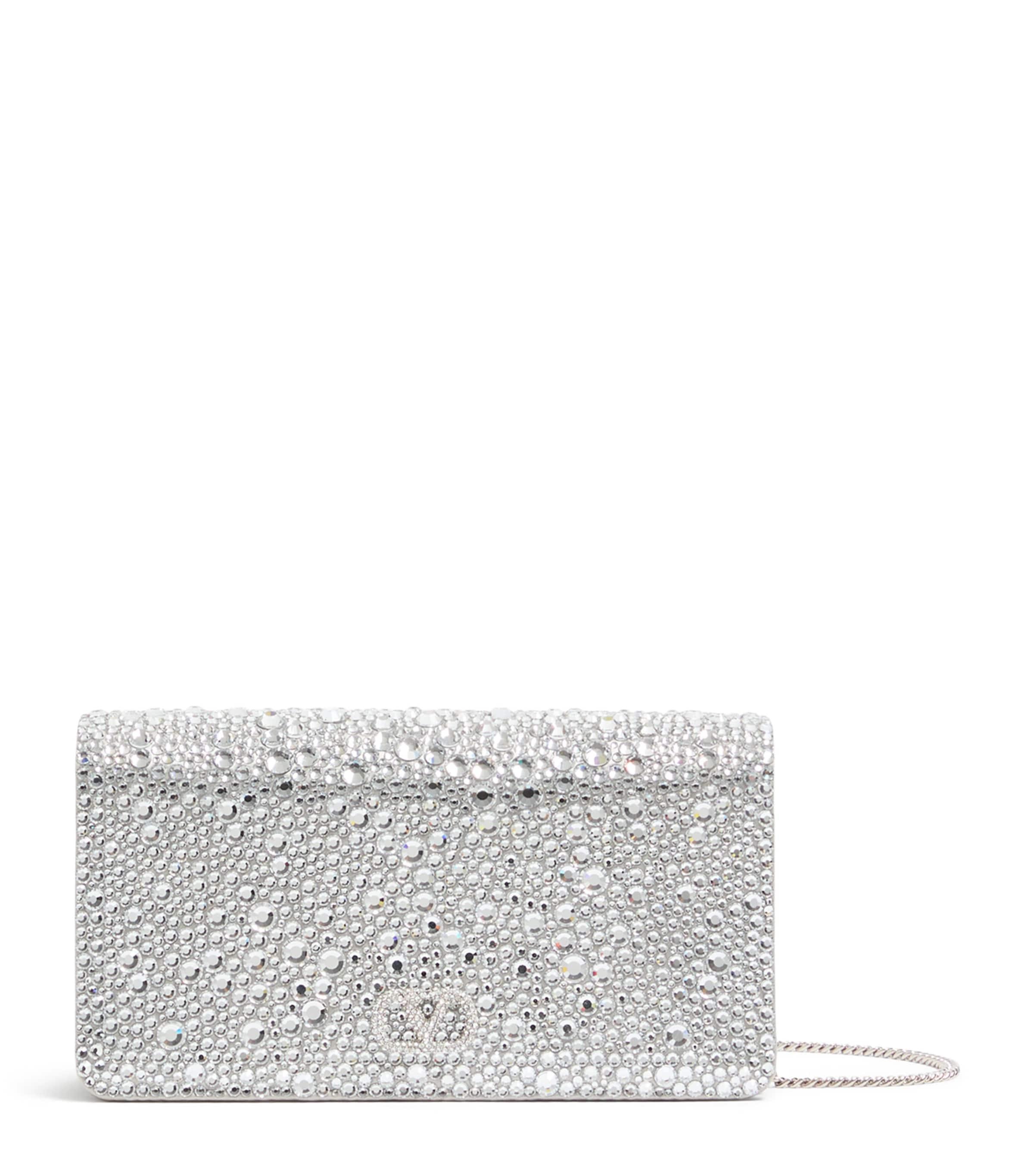 Valentino Garavani Mini Embellished VLogo Signature Shoulder Bag by VALENTINO Valentino Garavani Mini Embellished VLogo Signature Shoulder Bag by VALENTINO