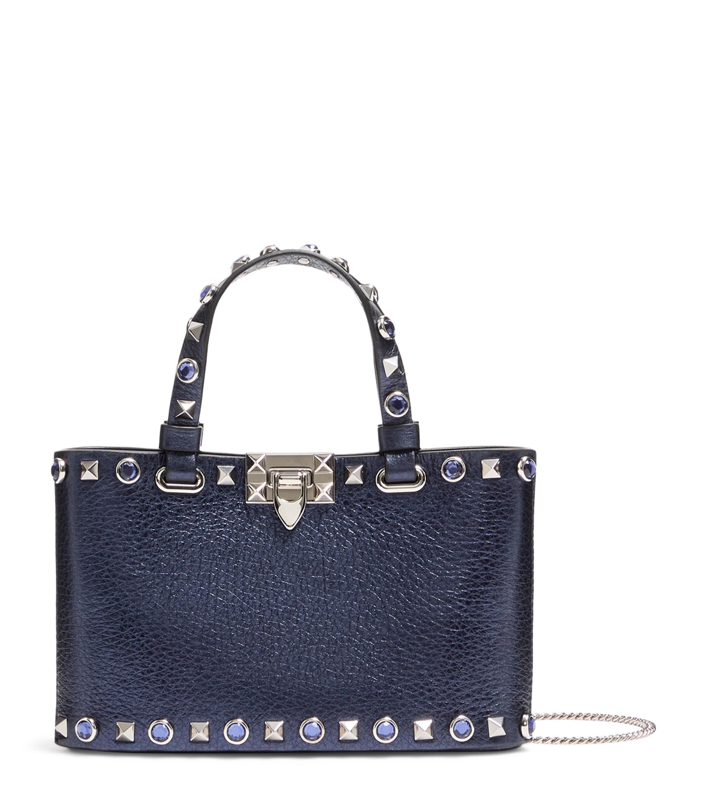 Valentino Garavani Mini Leather Rockstud Tote Bag by VALENTINO