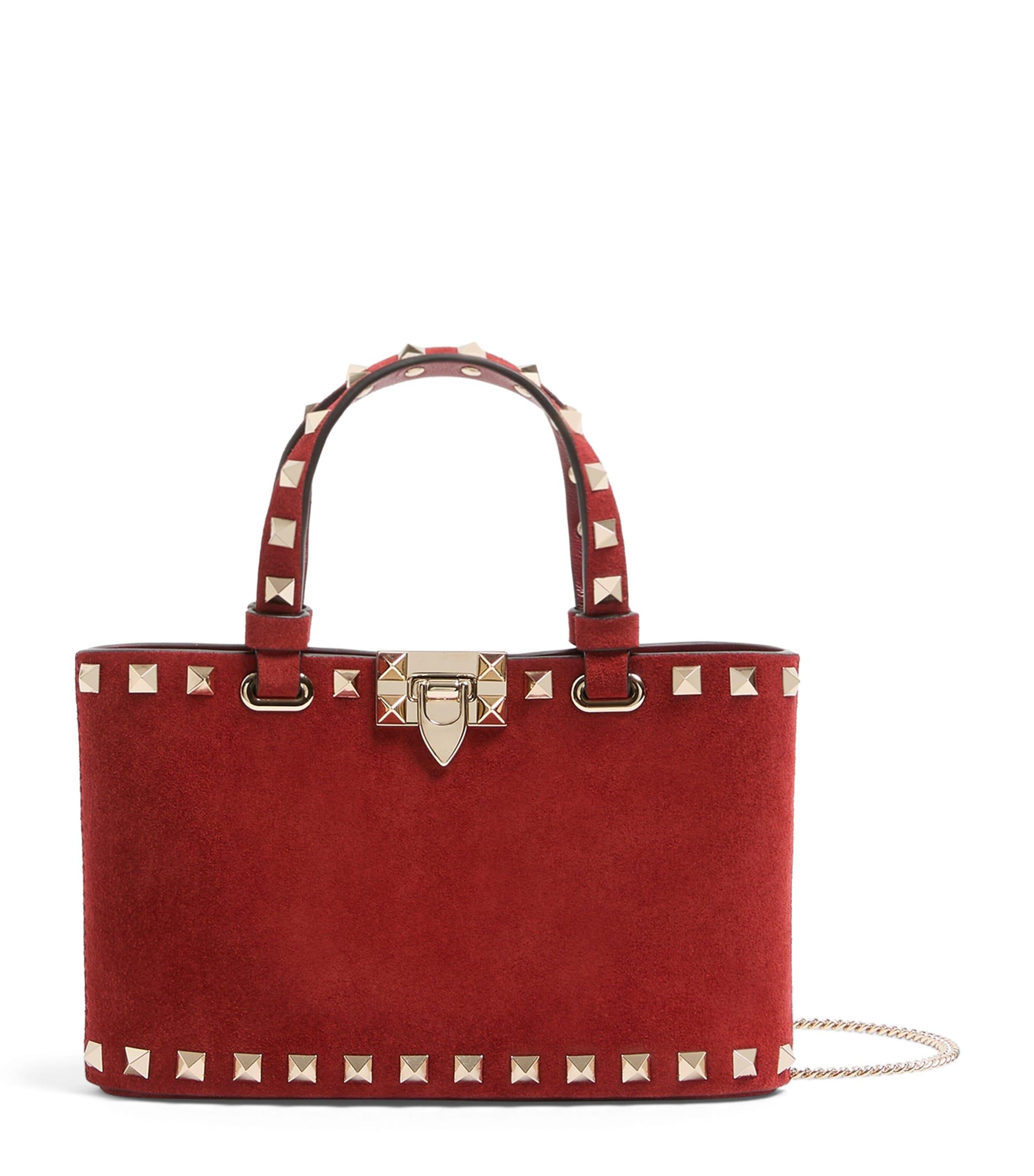 Valentino Garavani Mini Split-Leather Rockstud Tote Bag by VALENTINO
