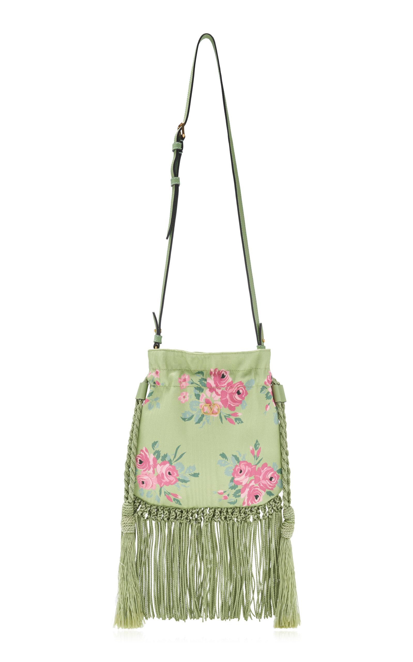 Valentino Garavani Nellcote Alice Small Drawstring Cotton-Silk Bag - Moda Operandi by VALENTINO