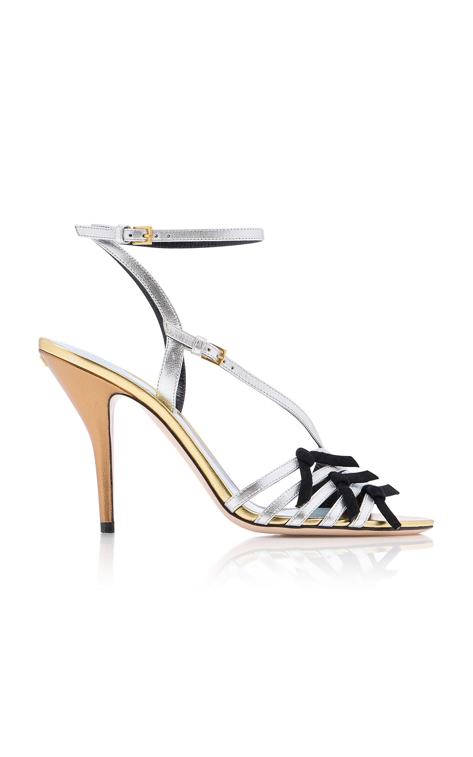 Valentino Garavani Nodine Leather Heeled Sandals - Moda Operandi by VALENTINO