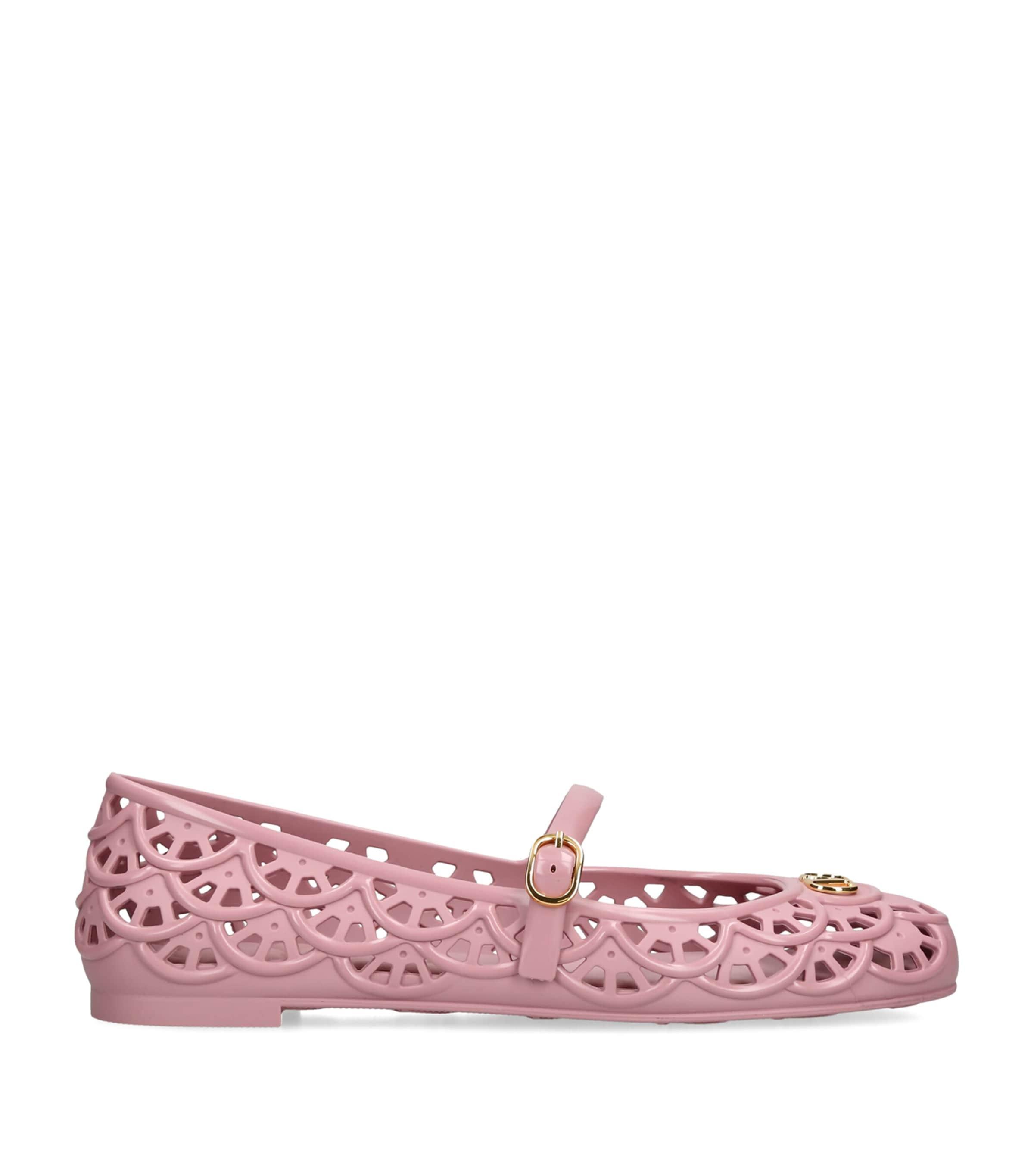 Valentino Garavani Open-Work V-Logo Ballet Flats by VALENTINO