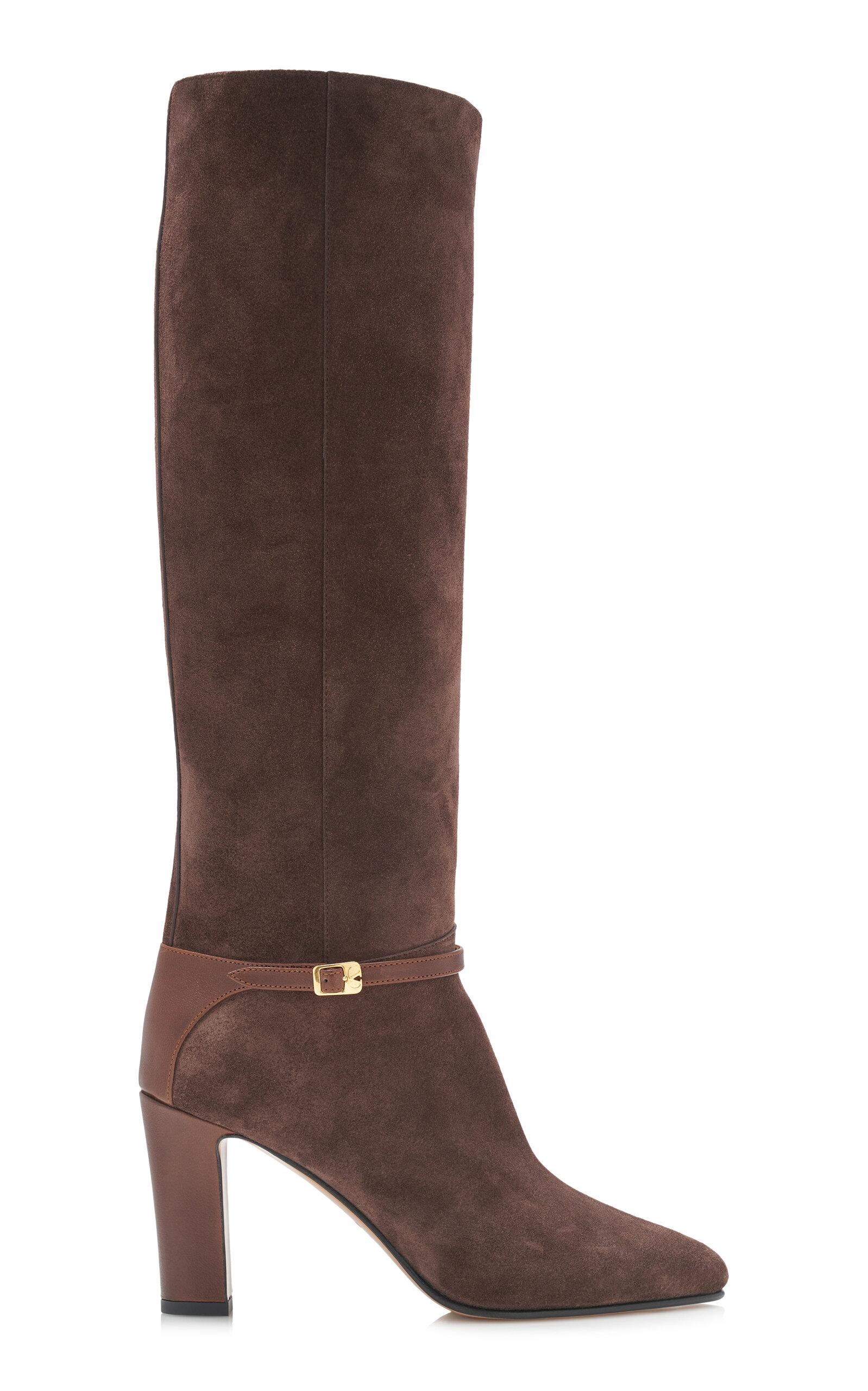 Valentino Garavani Pattie Knee-Length Suede Boots - Moda Operandi by VALENTINO
