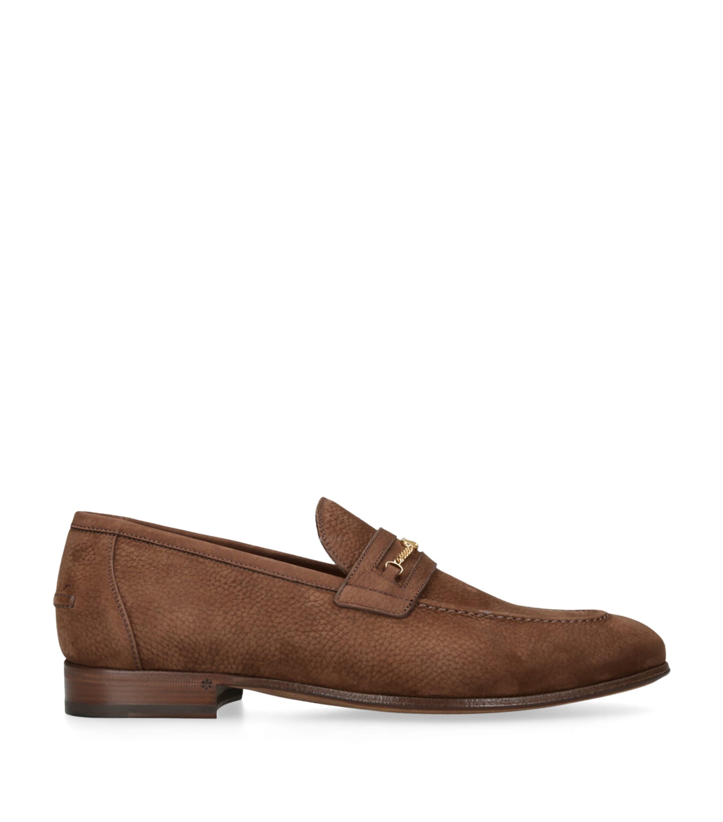 Valentino Garavani Pebbled Suede VLogo 2.0 Loafers by VALENTINO