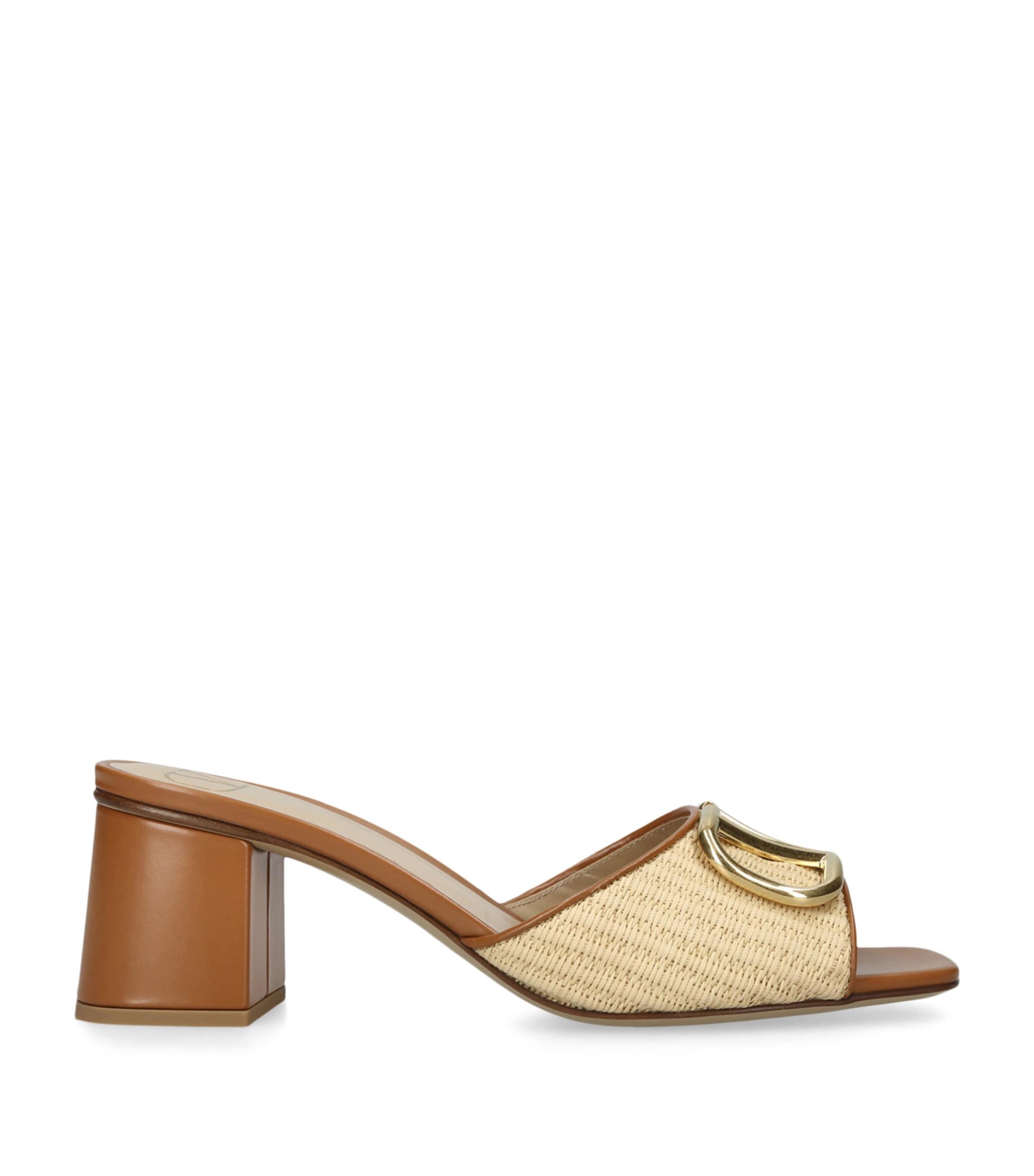 Valentino Garavani Raffia VLogo Mules 60 by VALENTINO
