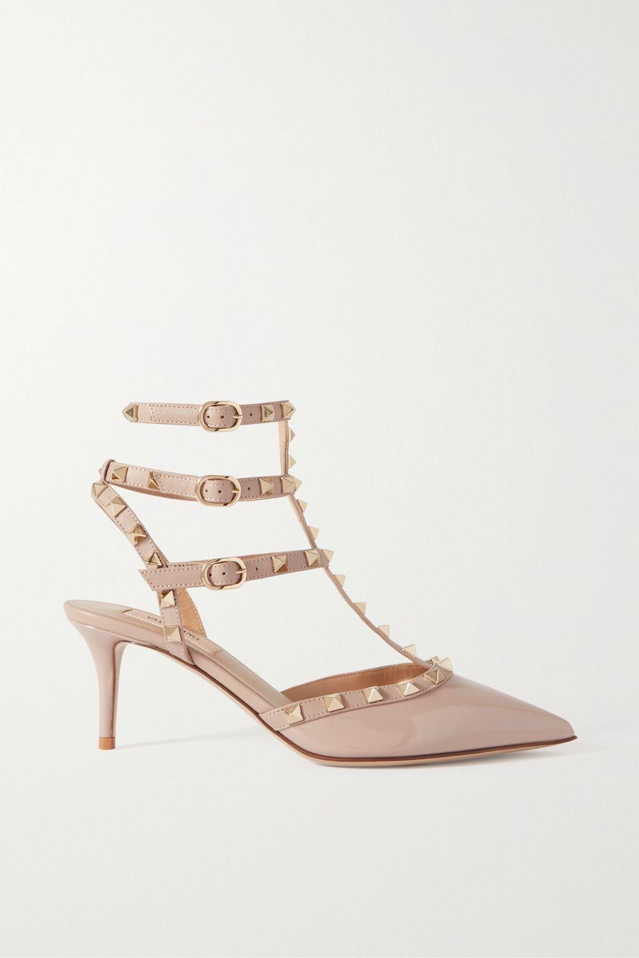 Valentino Garavani Rockstud 65 patent-leather pumps by VALENTINO