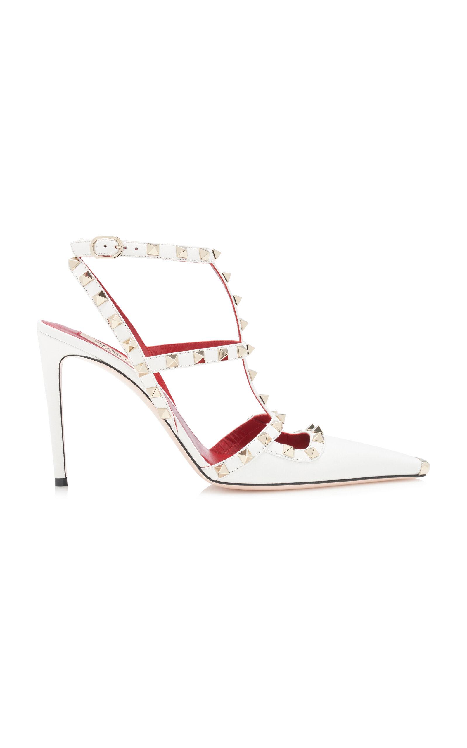 Valentino Garavani Rockstud Ankle Strap Leather Pumps - Moda Operandi by VALENTINO