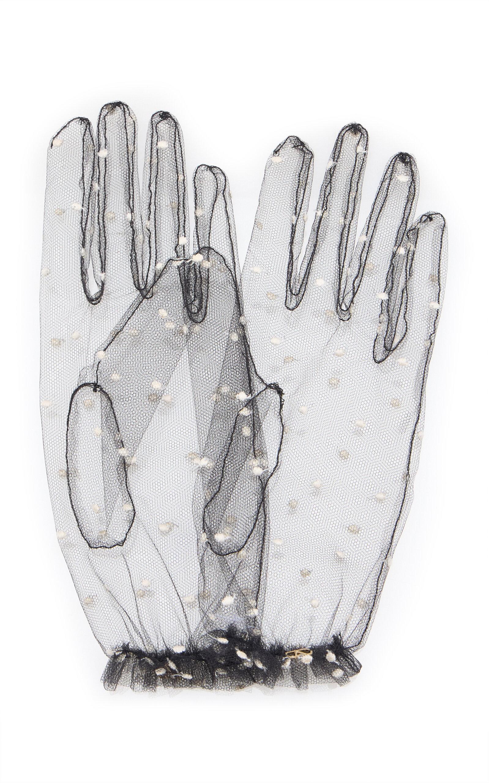 Valentino Garavani Ruched Lace Gloves - Moda Operandi by VALENTINO