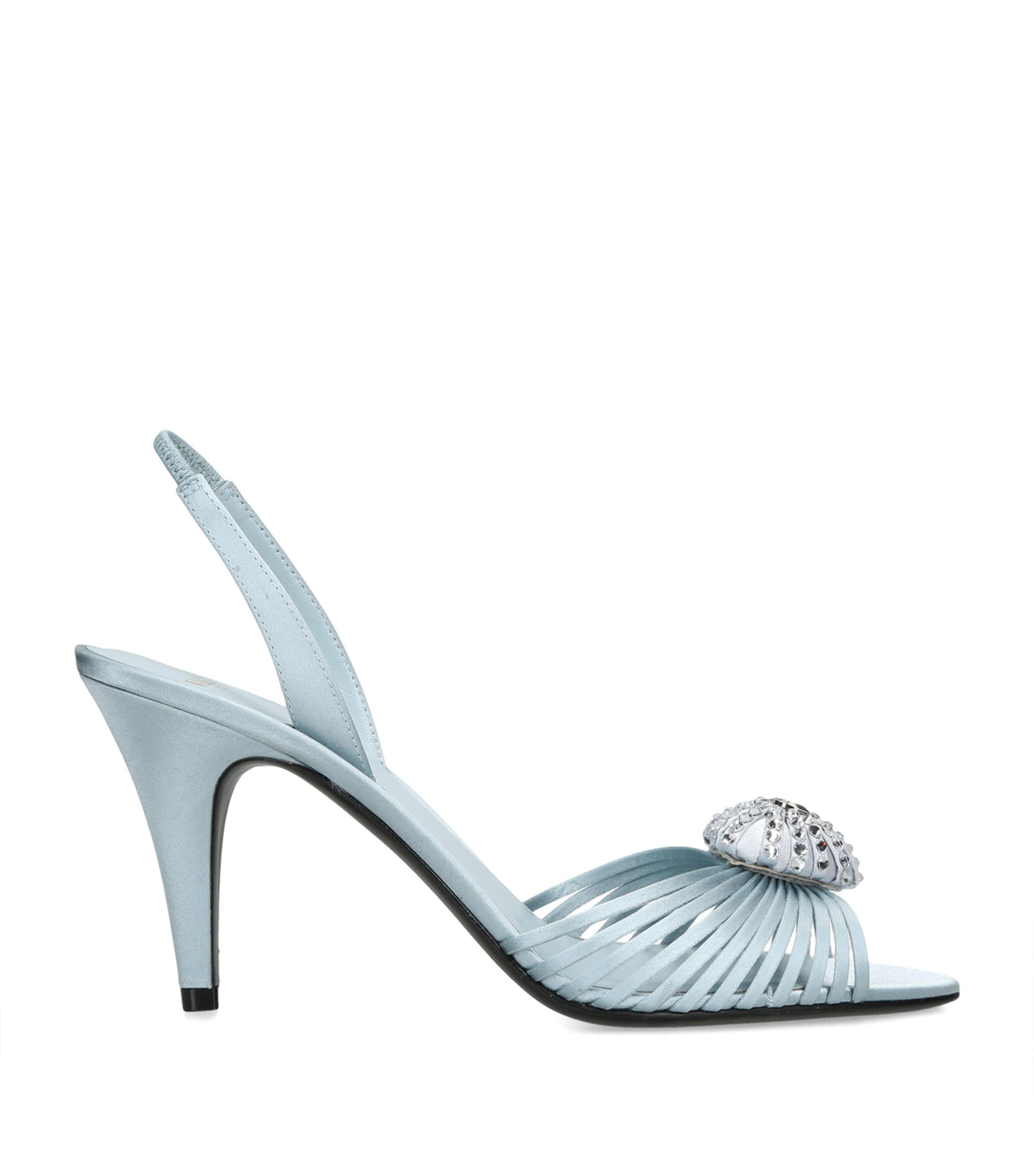Valentino Garavani Satin Royal Slingback Heels 85 by VALENTINO
