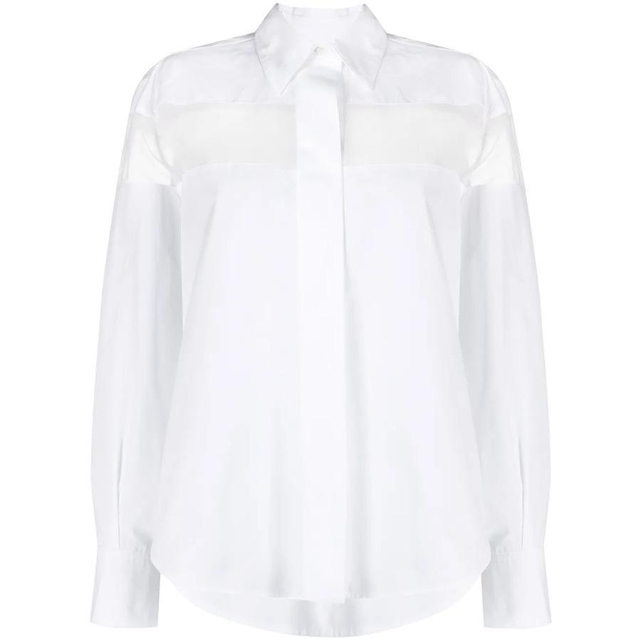 Valentino Garavani Sheer-Panel Long-Sleeve Shirt by VALENTINO