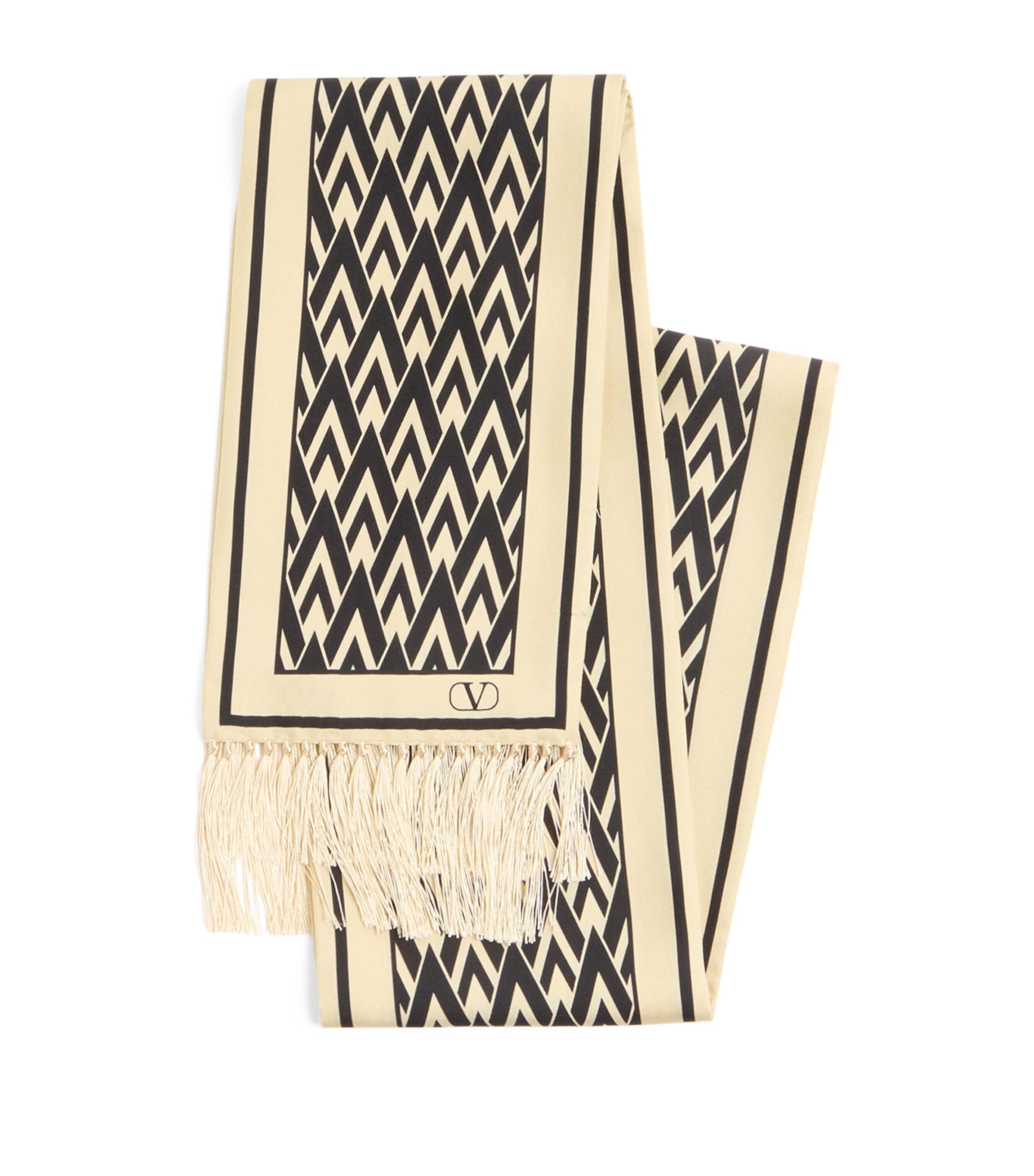 Valentino Garavani Silk Monogram Scarf by VALENTINO