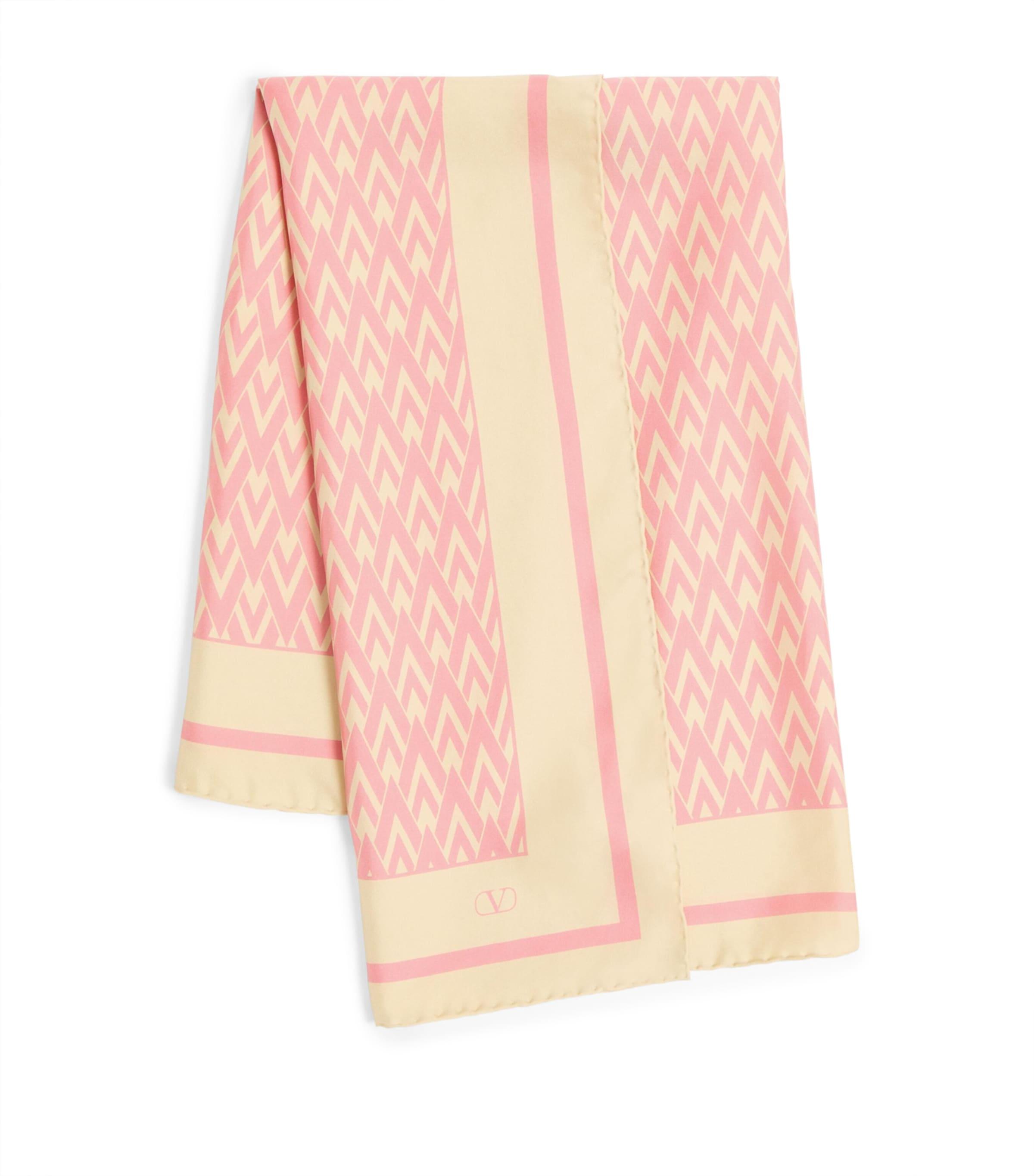Valentino Garavani Silk Toute La V Monogram Scarf by VALENTINO