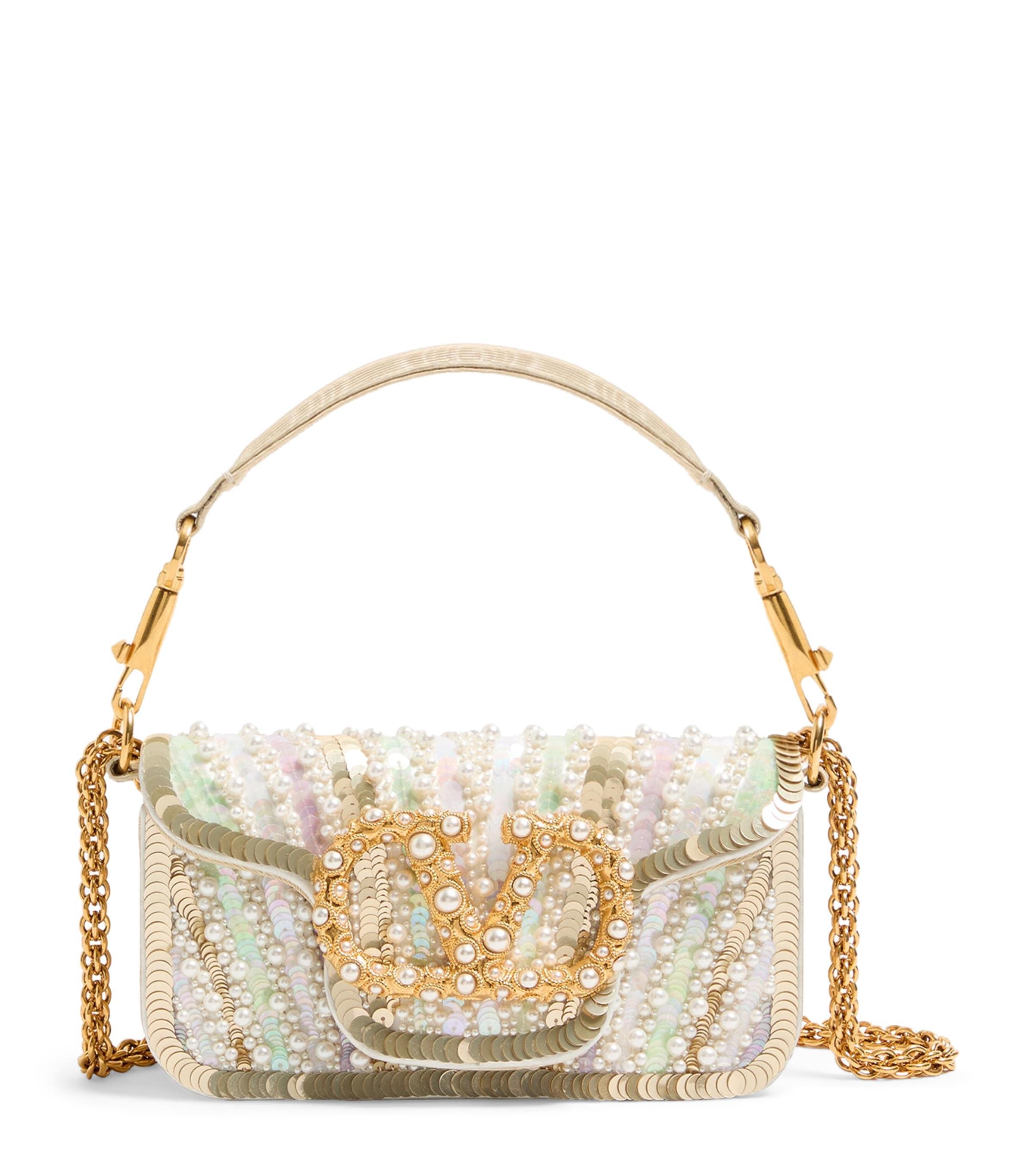 Valentino Garavani Small Embellished Locò Shoulder Bag by VALENTINO