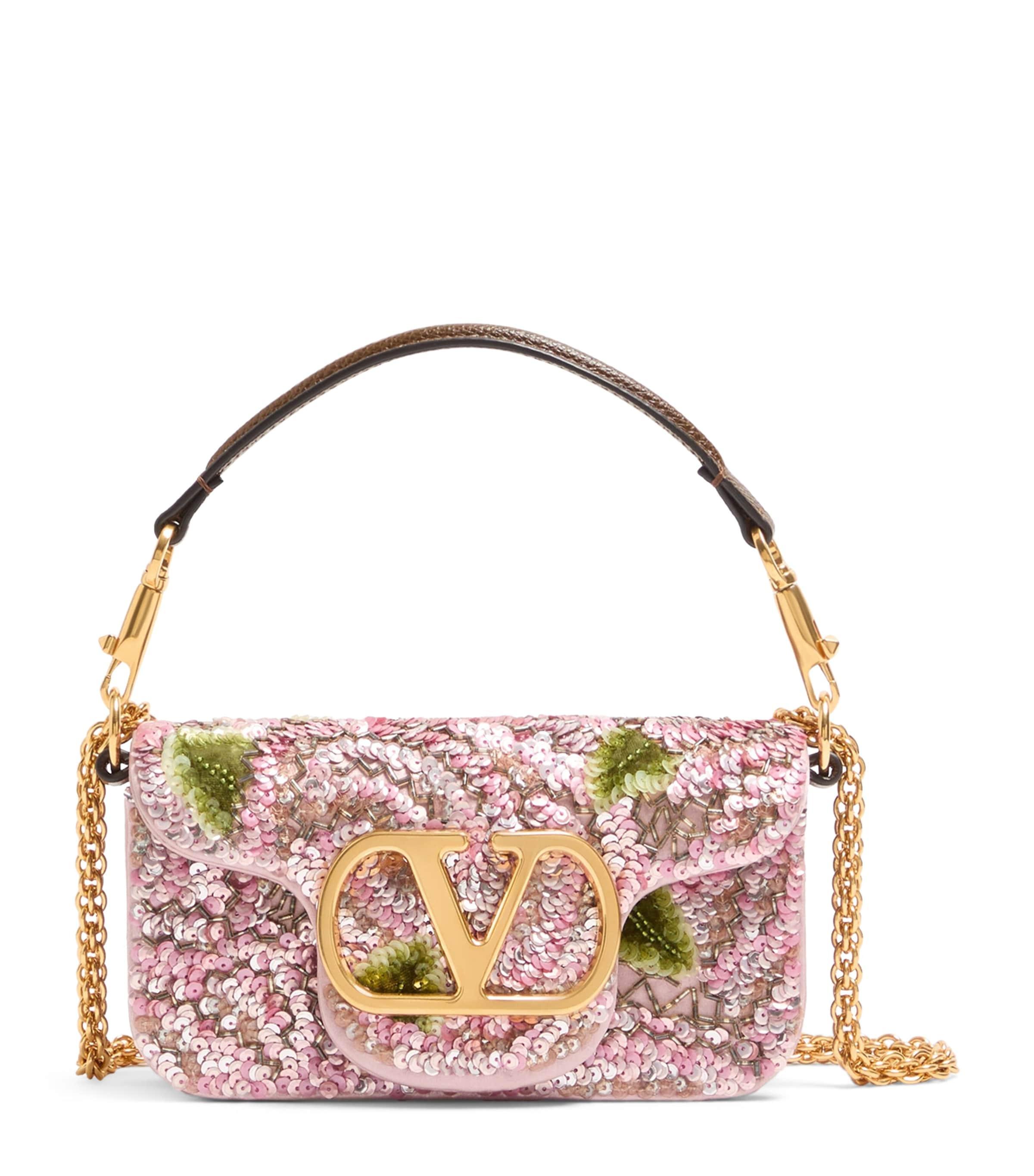 Valentino Garavani Small Embellished Locò Shoulder Bag by VALENTINO
