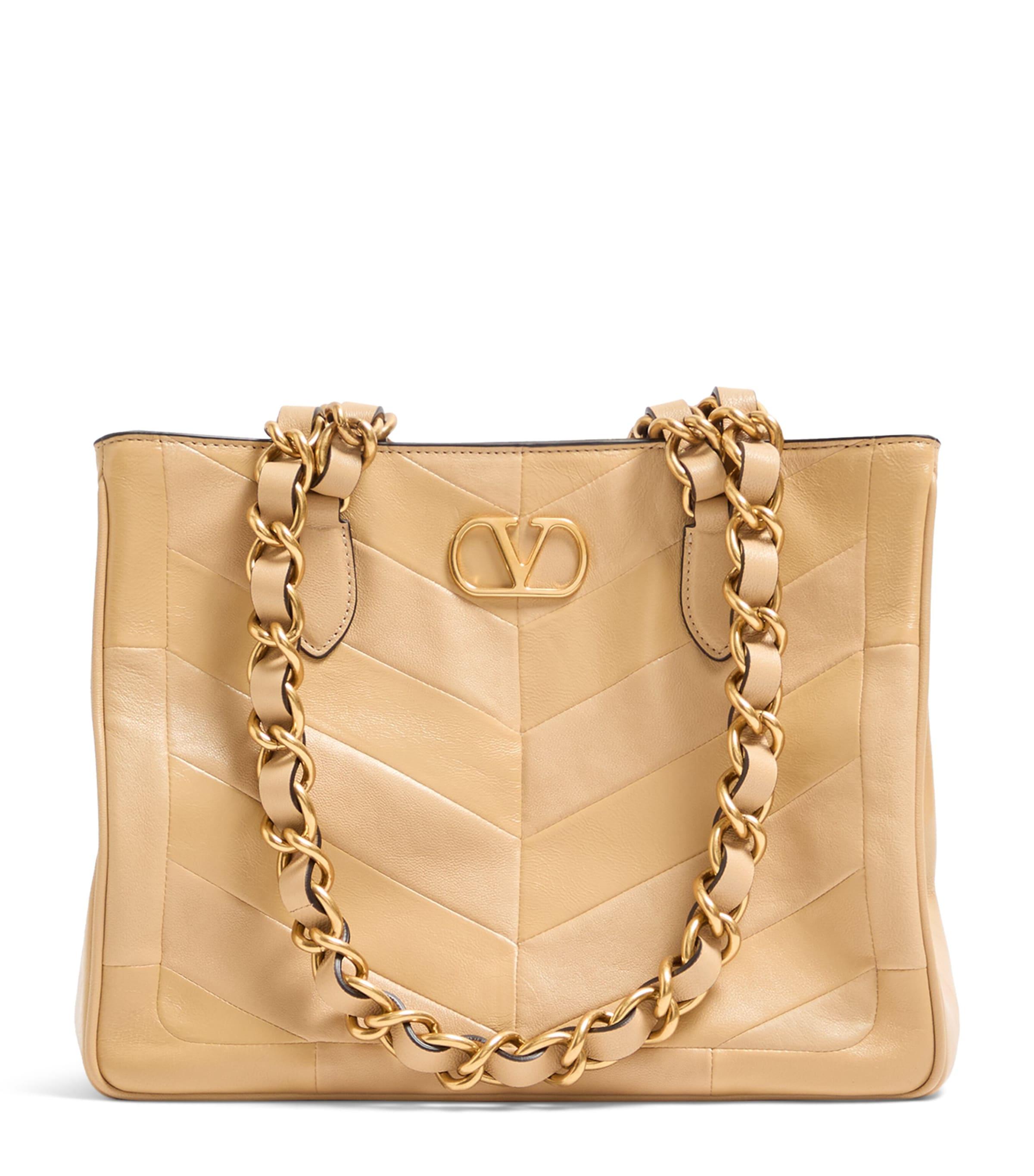 Valentino Garavani Small Lambskin Laseine Tote Bag by VALENTINO