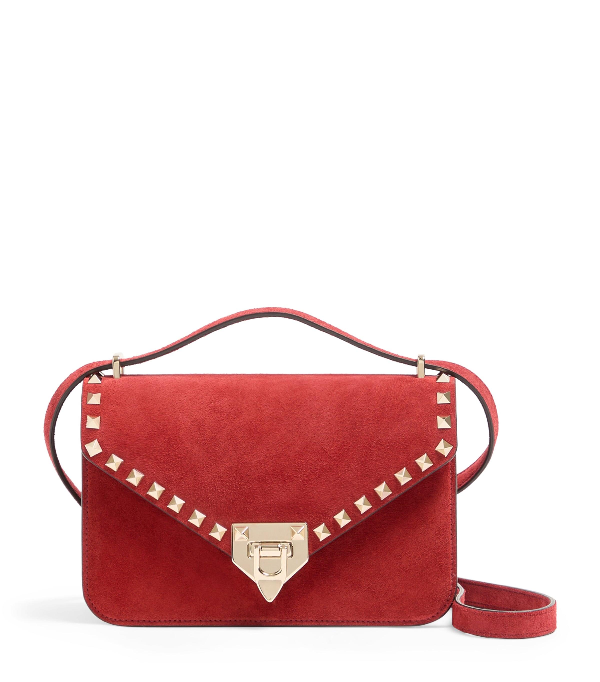 Valentino Garavani Small Split Leather Rockstud Shoulder Bag by VALENTINO
