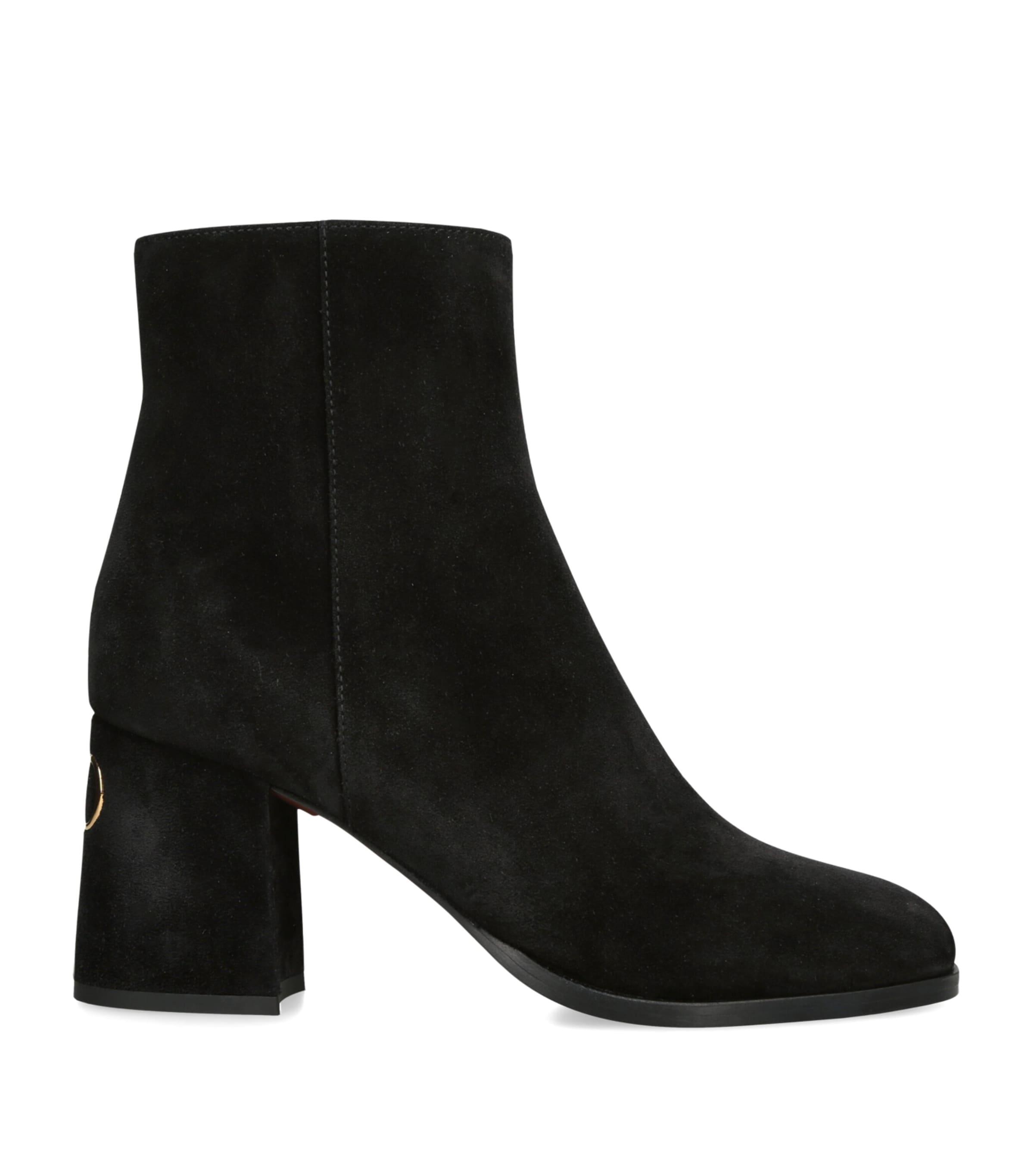 Valentino Garavani Suede Fawcette Ankle Boots 75 by VALENTINO