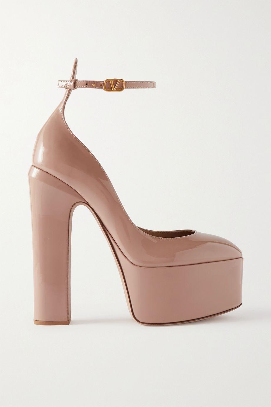 Valentino Garavani Tan-go 155 patent-leather platform pumps by VALENTINO