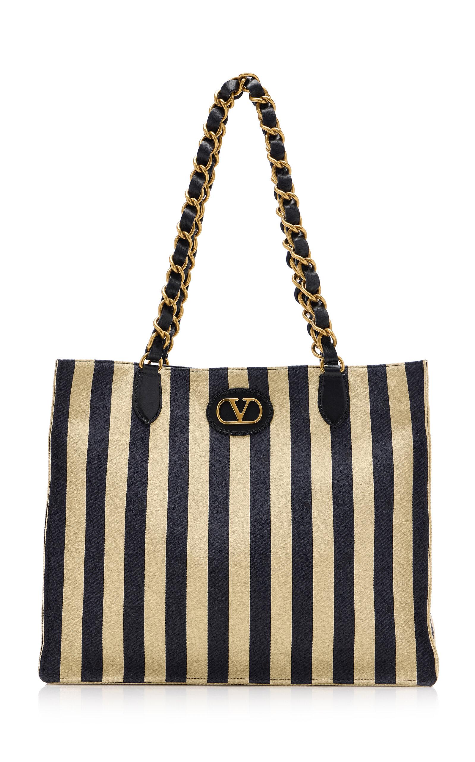 Valentino Garavani Tess Striped Denim Tote Bag - Moda Operandi by VALENTINO
