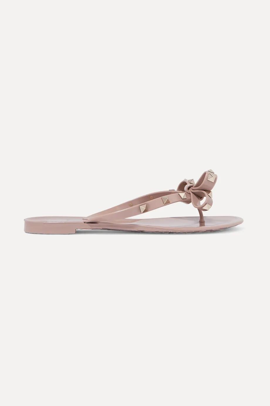 Valentino Garavani The Rockstud rubber flip flops by VALENTINO