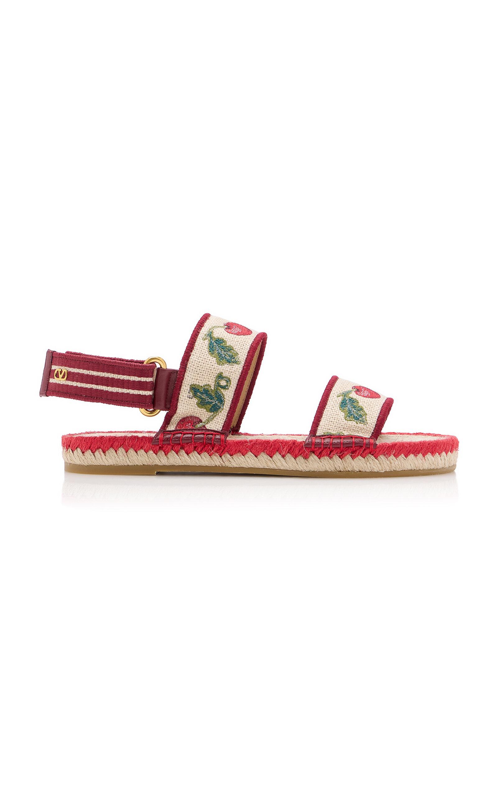 Valentino Garavani VLogo Signature Cherryfic Espadrille Sandals - Moda Operandi by VALENTINO