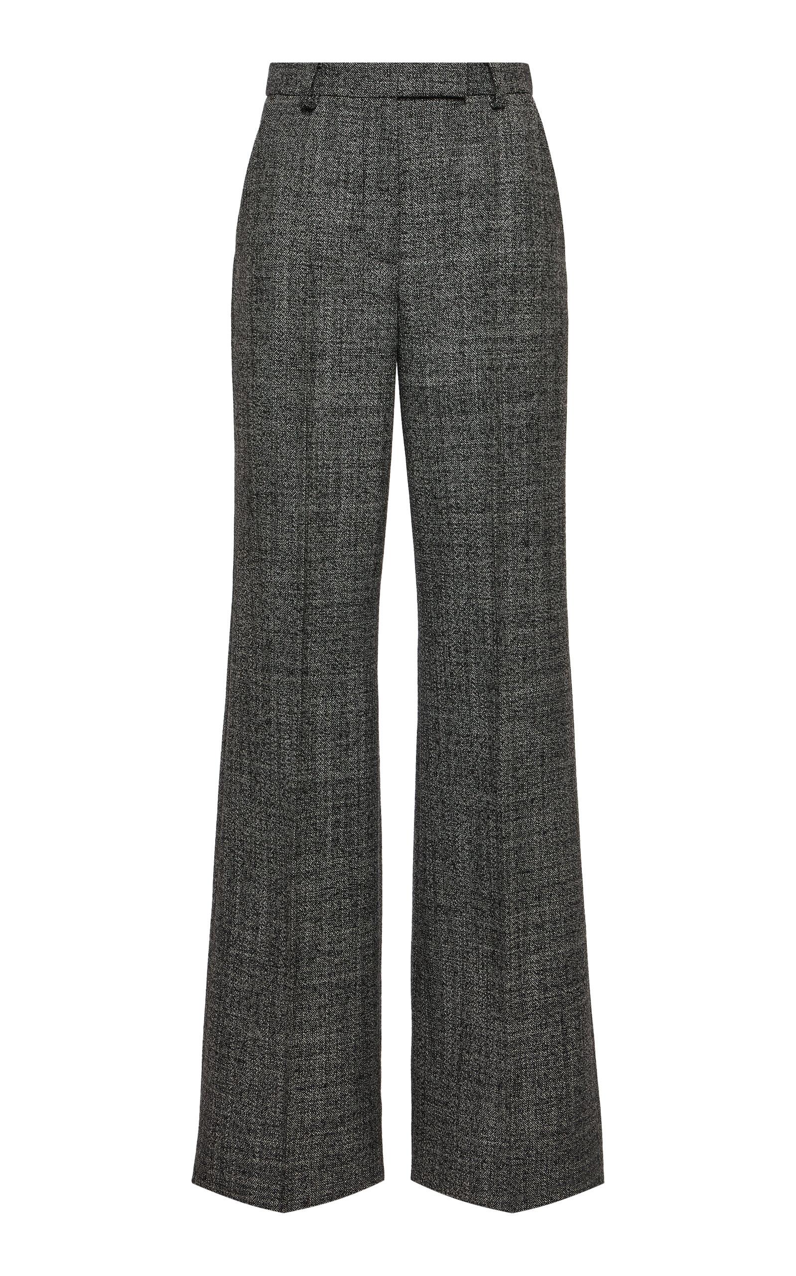 Valentino Garavani Virgin-Wool Mid-Rise Flared-Leg Pants - Moda Operandi by VALENTINO