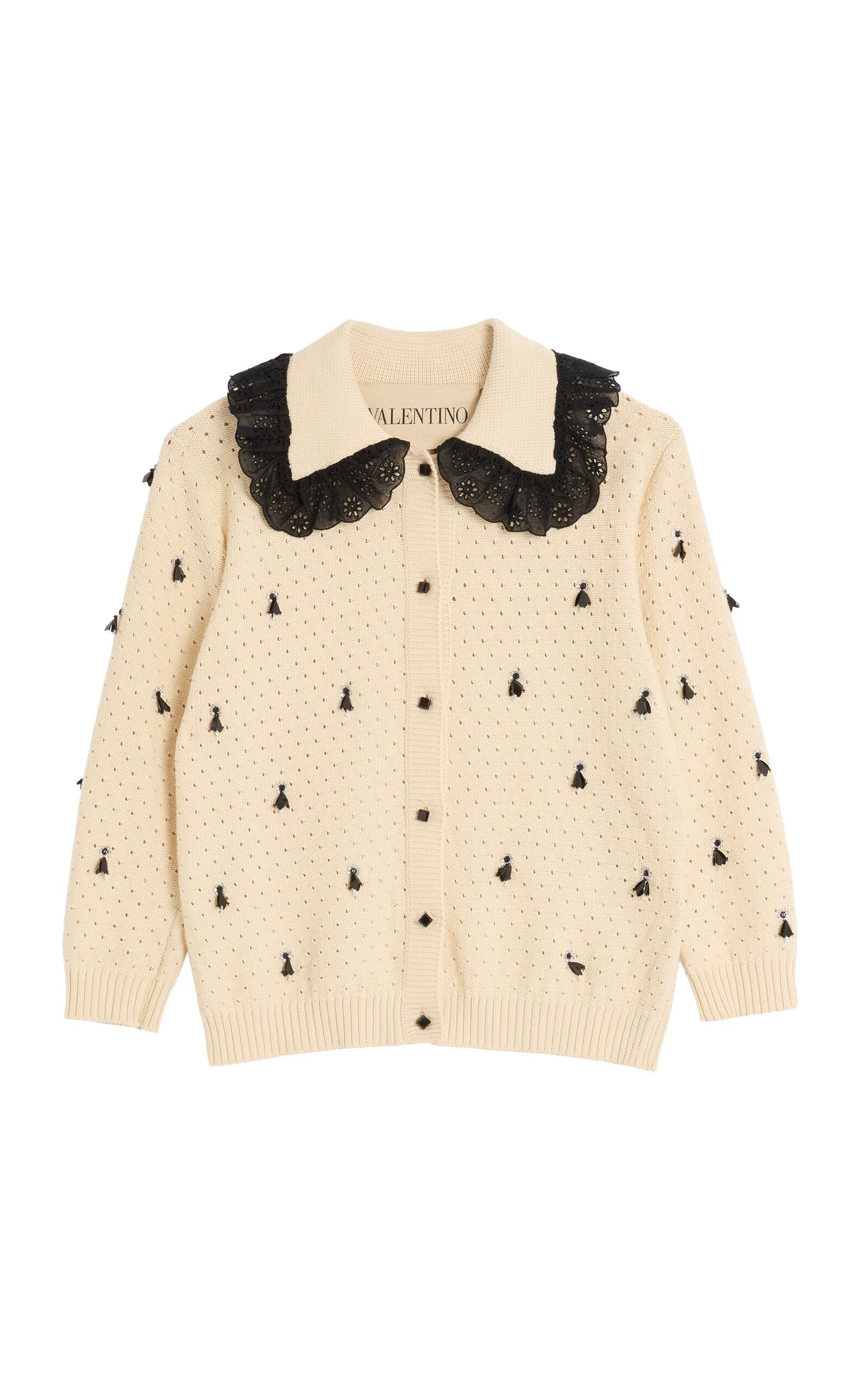 Valentino Garavaniace-Trimmed Cotton Cardigan - Moda Operandi by VALENTINO