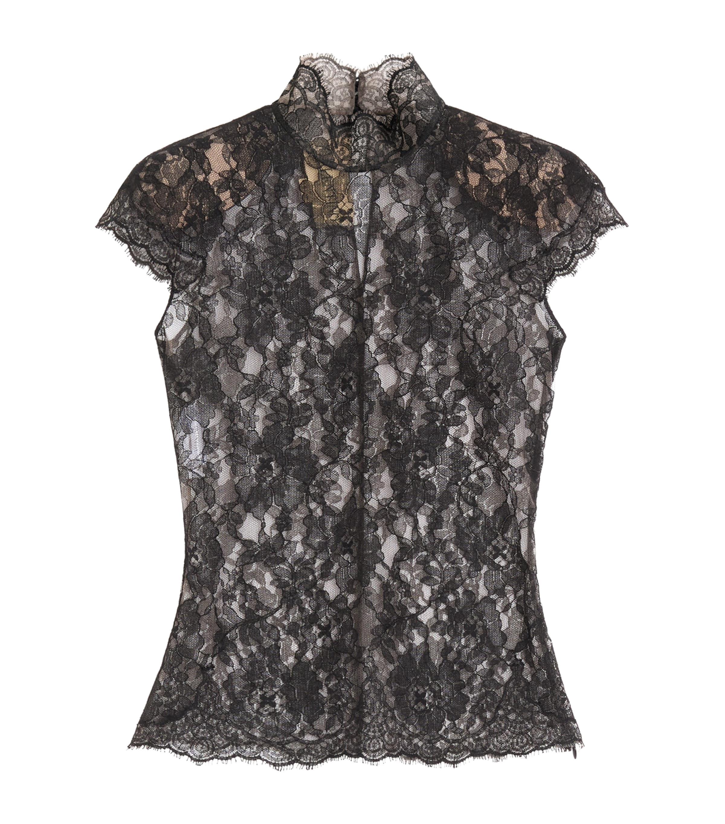 Valentino Lace High-Neck Top by VALENTINO