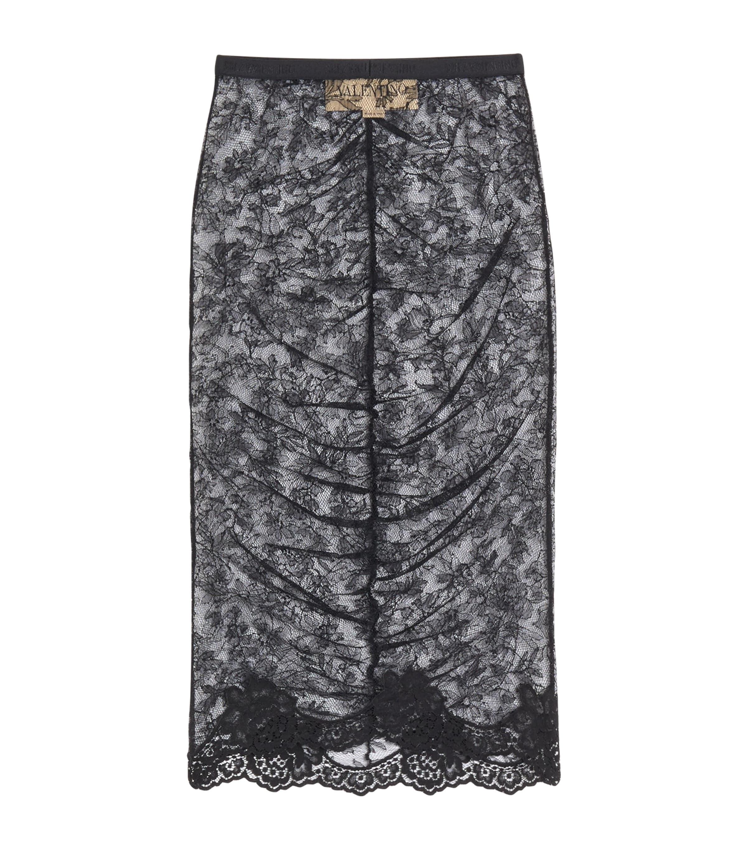 Valentino Lace Ruched Skirt by VALENTINO