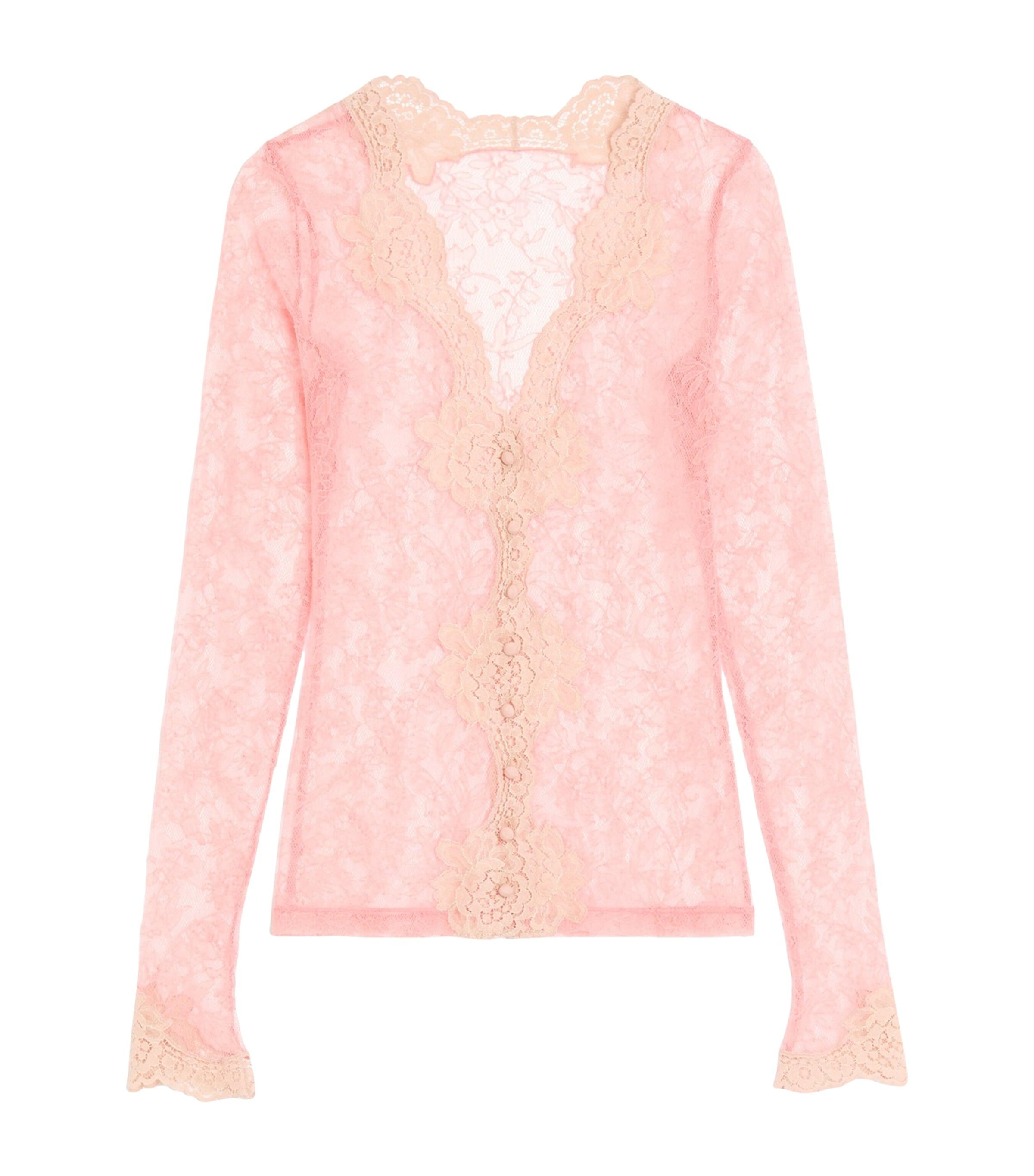 Valentino Lace V-Neck Cardigan by VALENTINO