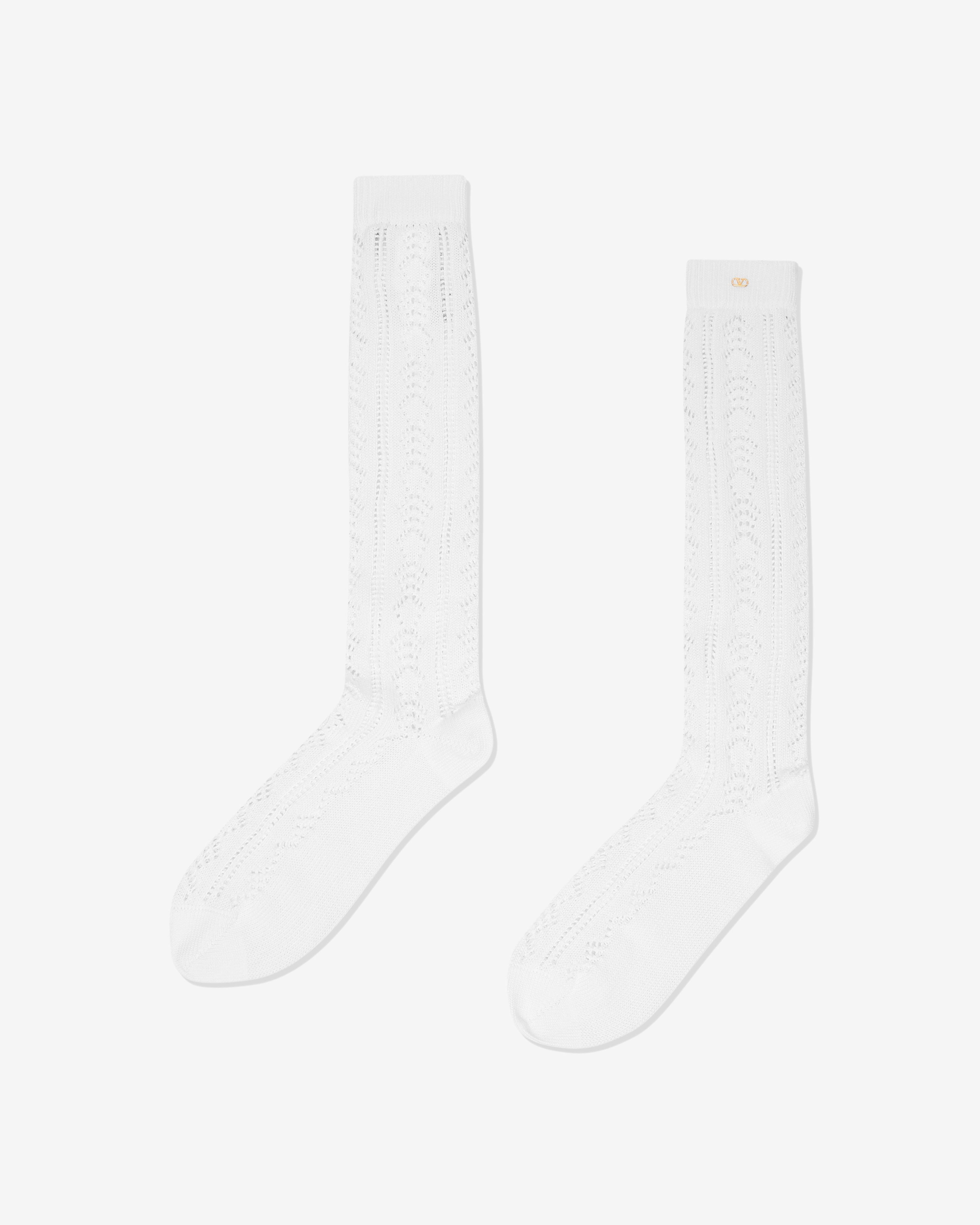 Valentino - Men's Cotton Socks - (White) by VALENTINO
