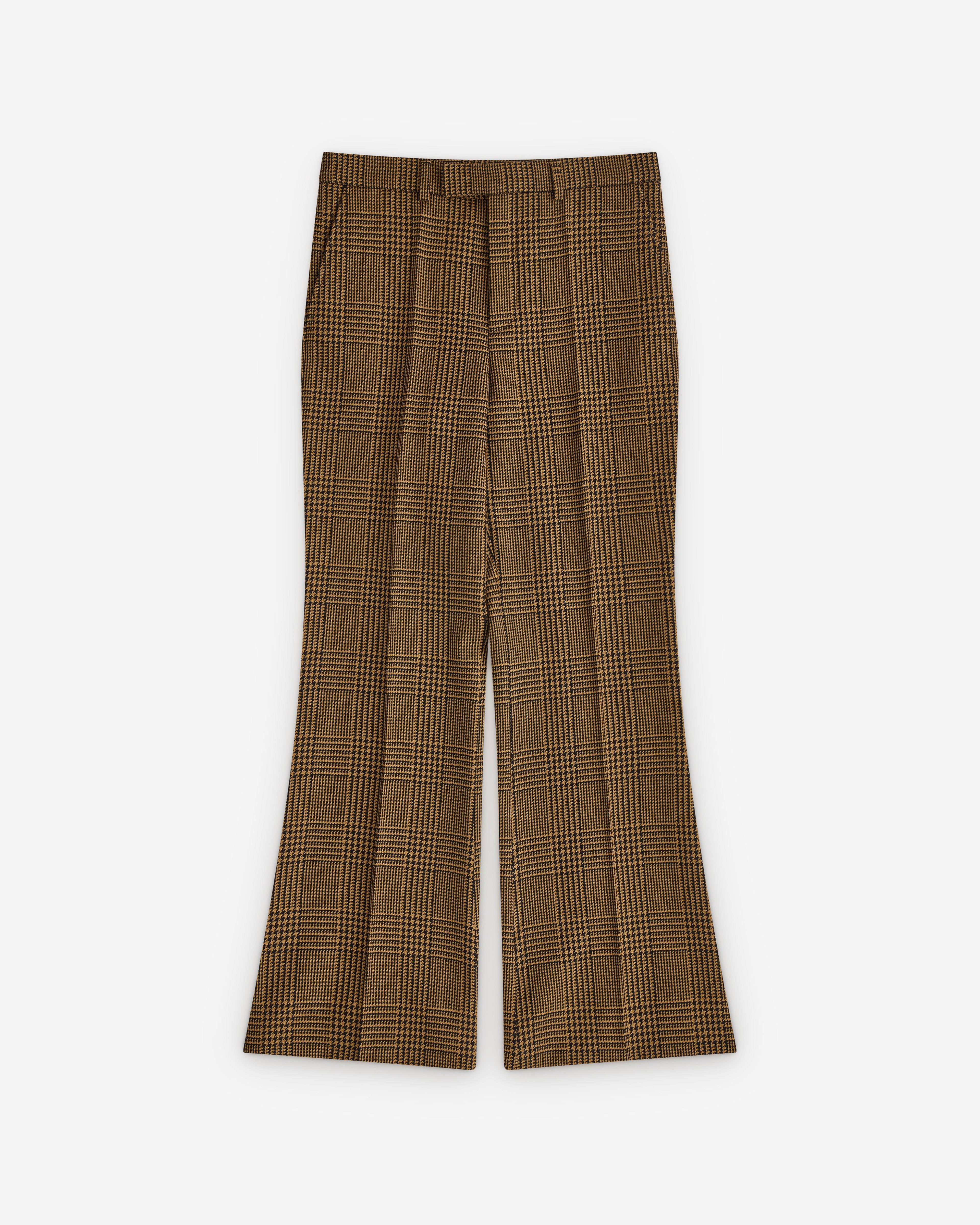 Valentino - Men's Houndstooth Trousers - (Brown) by VALENTINO