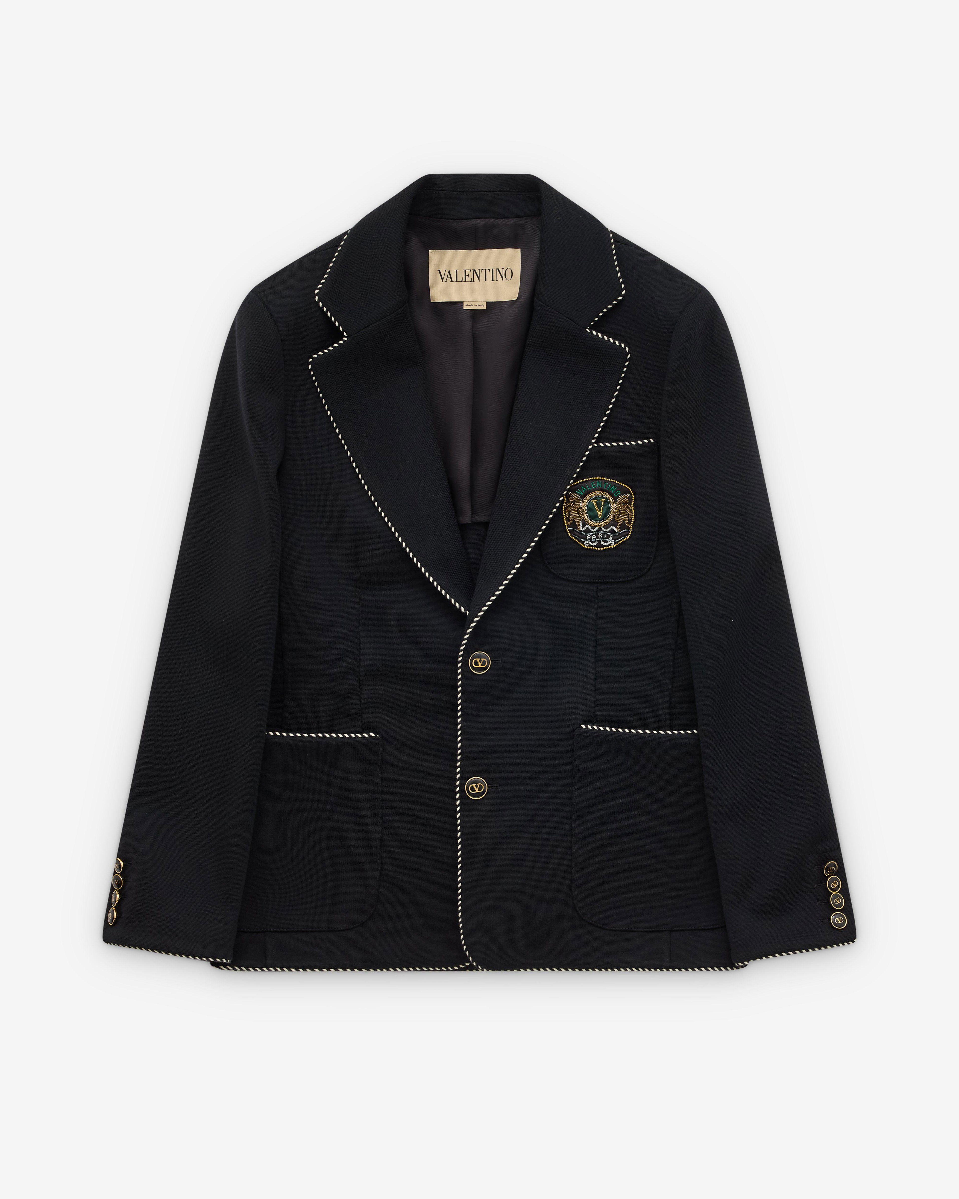 Valentino - Men's Logo Patch Blazer - (Black) by VALENTINO