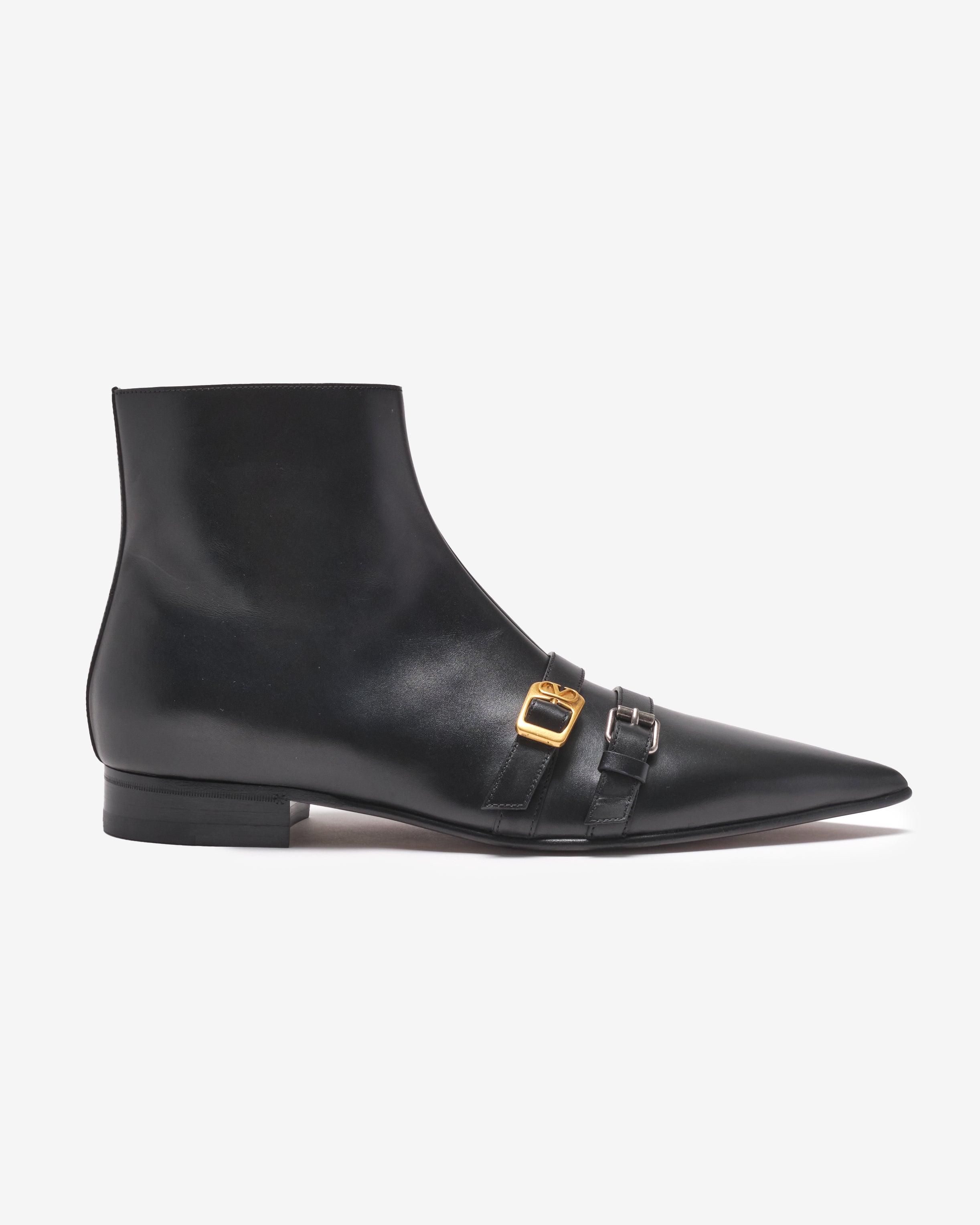 Valentino - Men's Mockers Calfskin Ankle Boots - (Black) by VALENTINO