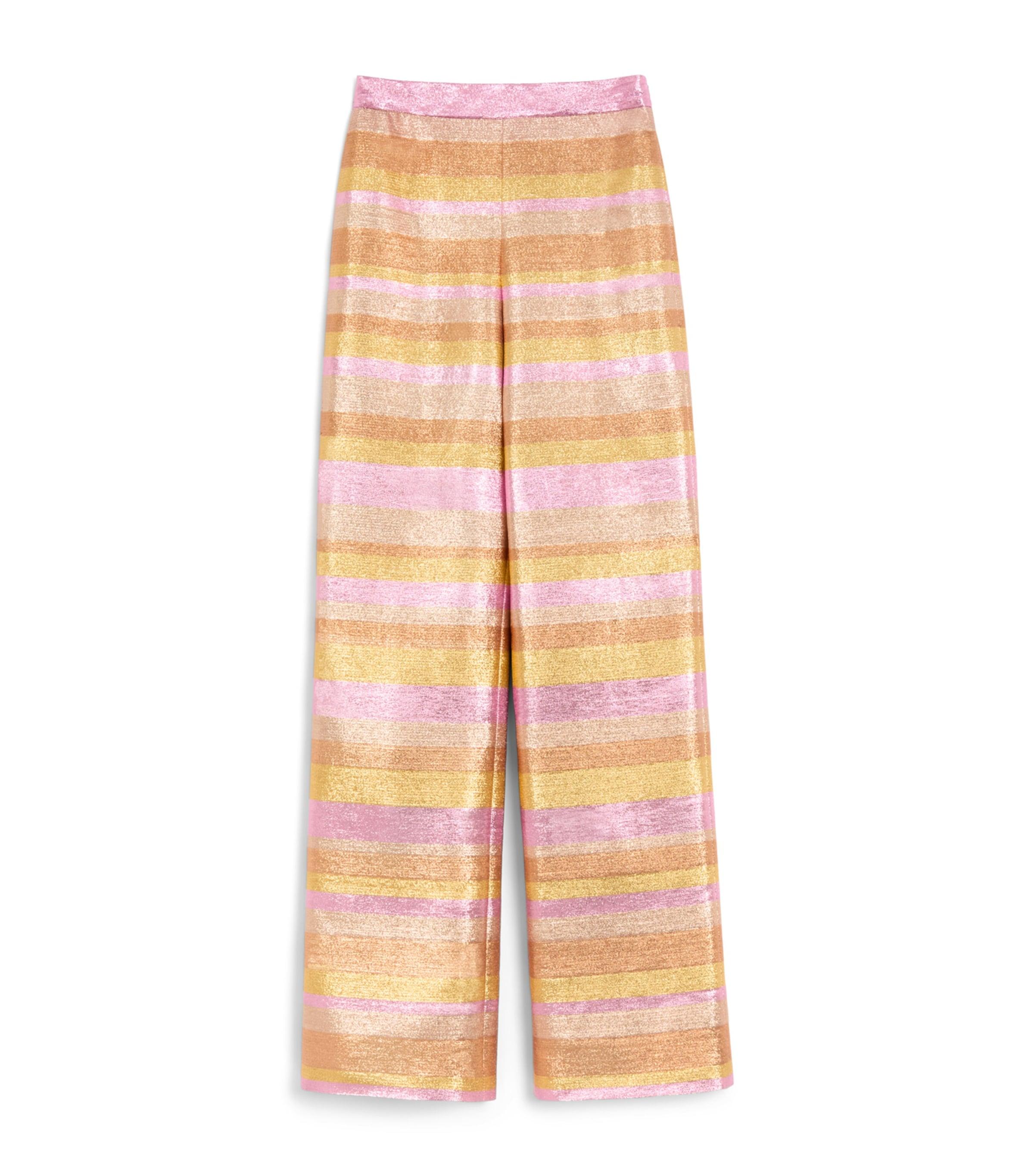 Valentino Metallic Stripe Trousers by VALENTINO