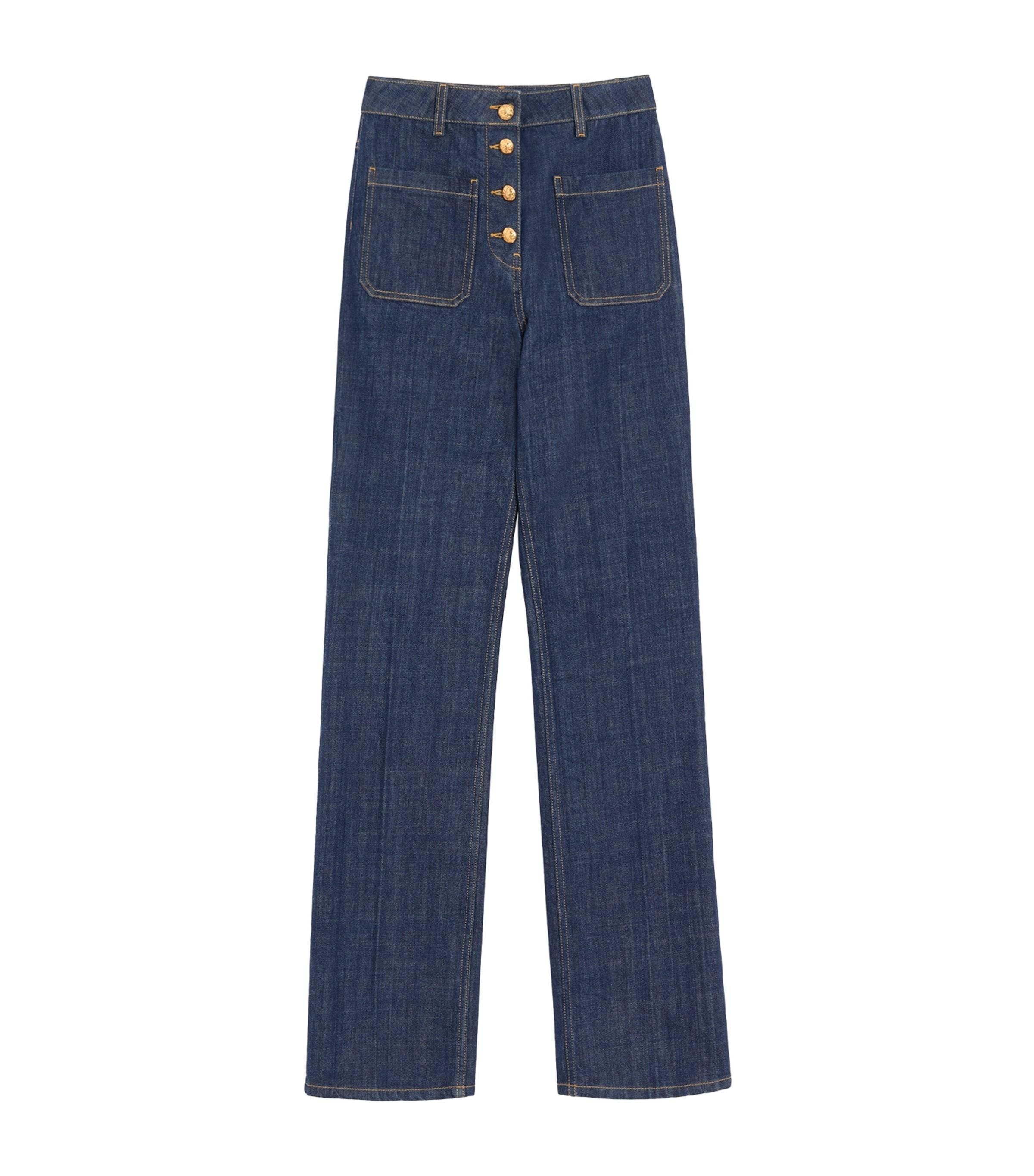 Valentino Patch Pocket High-Rise Jeans by VALENTINO